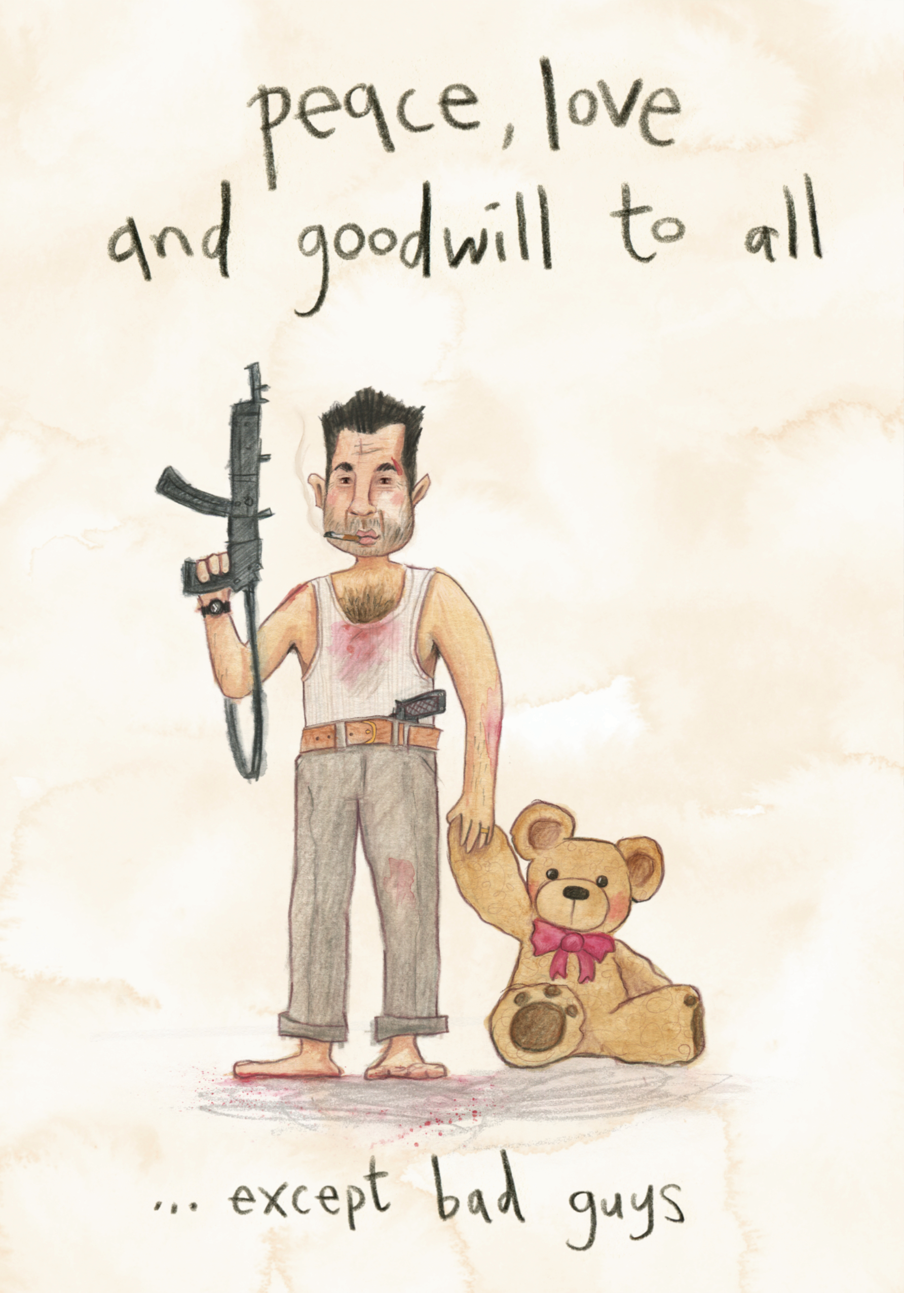 Photograph of Die Hard Christmas Card