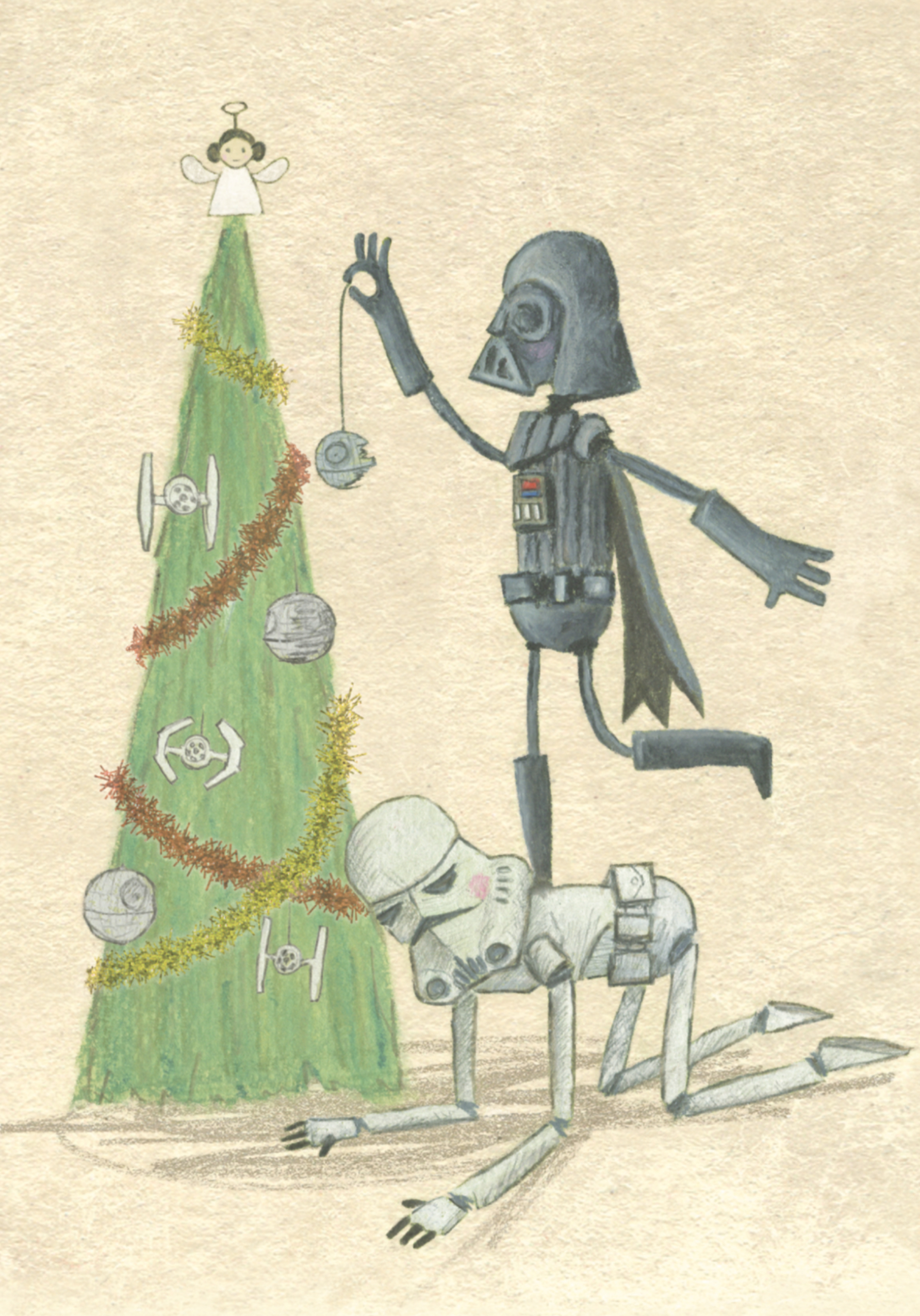 Photograph of Deathstar Decoration Christmas card