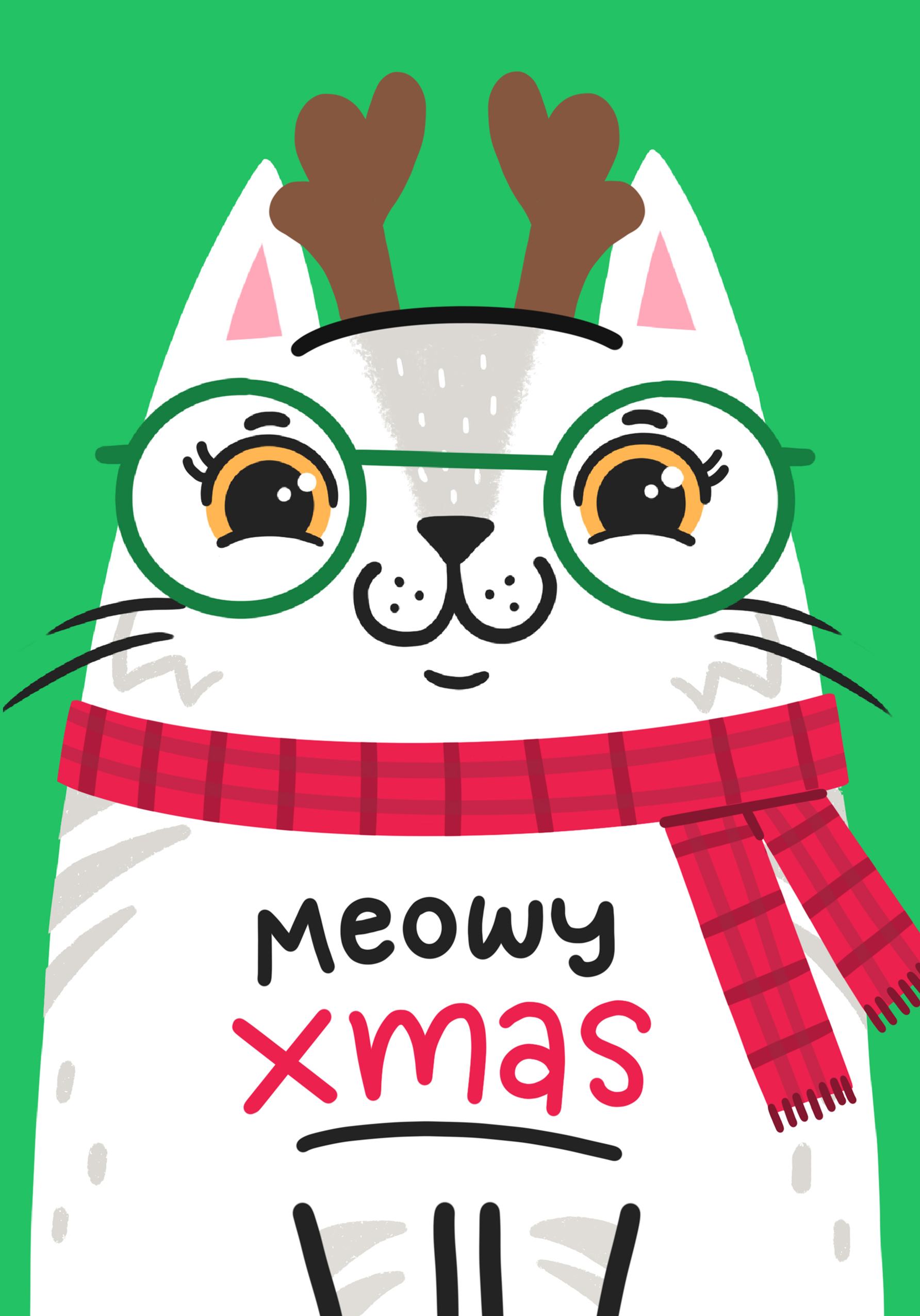 Photograph of Meowy Xmas - White Cat
