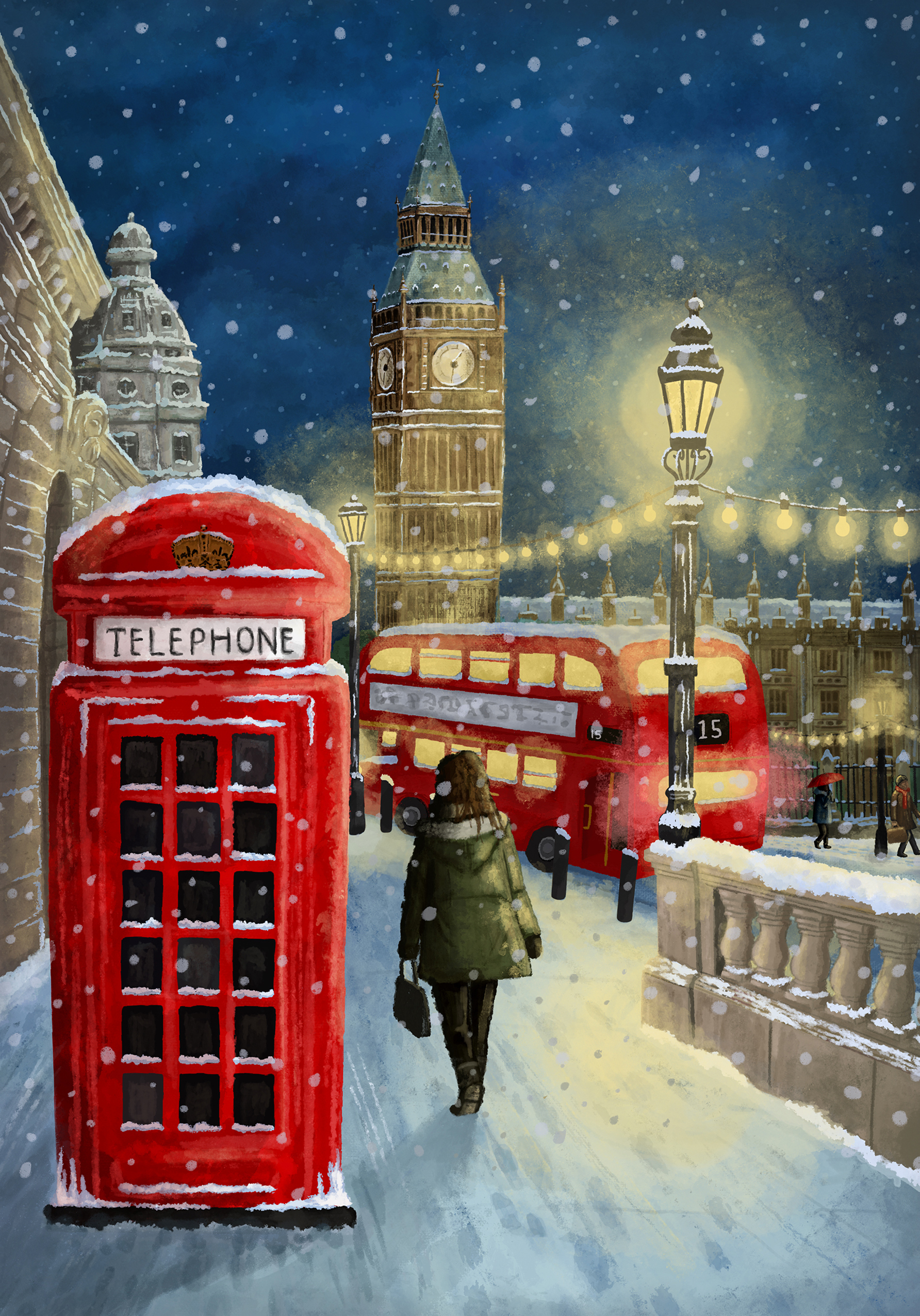 Photograph of London Christmas Scene
