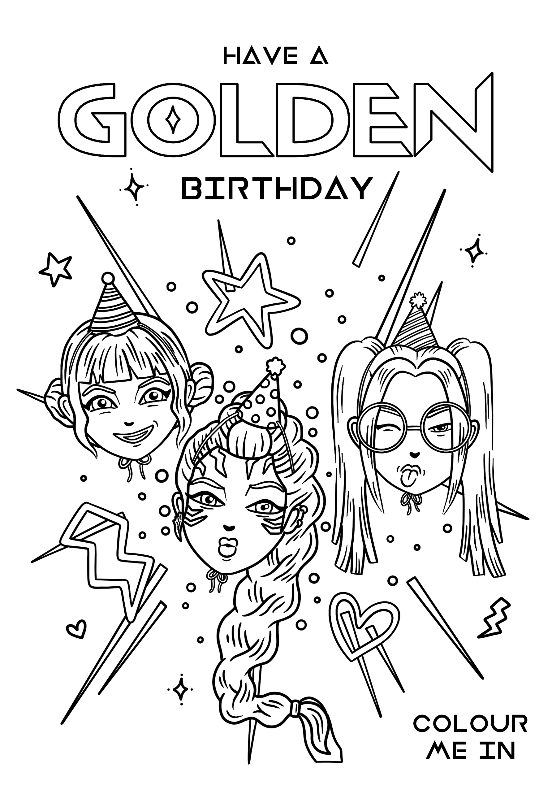 Photograph of K-Pop Golden Birthday Colour Me In