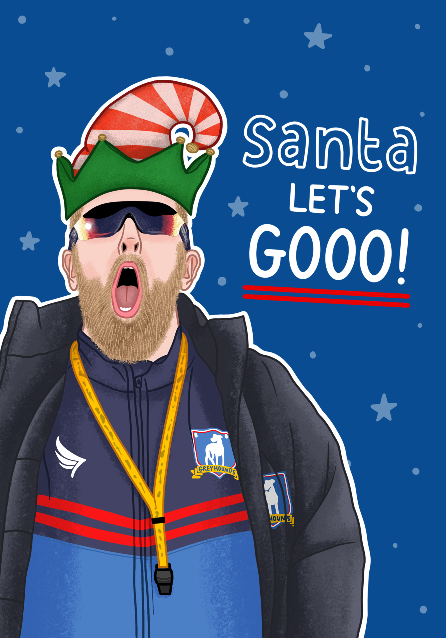 Photograph of Santa lets GOOO!