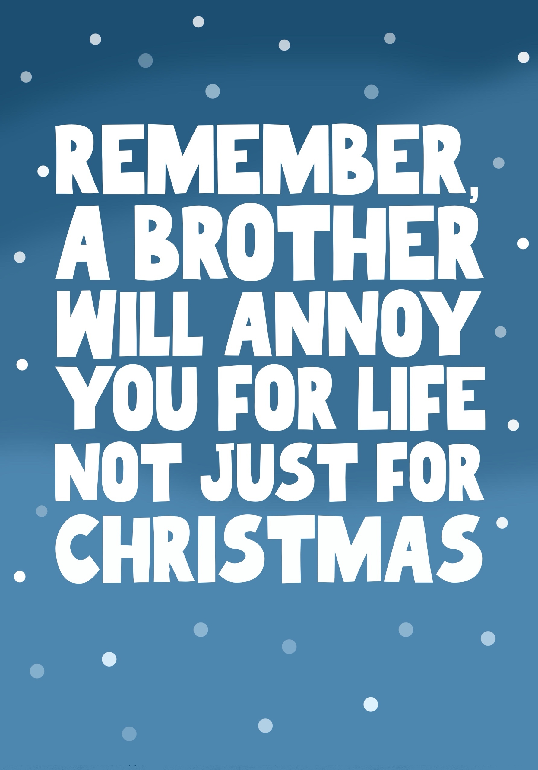 Photograph of Brother Christmas Card