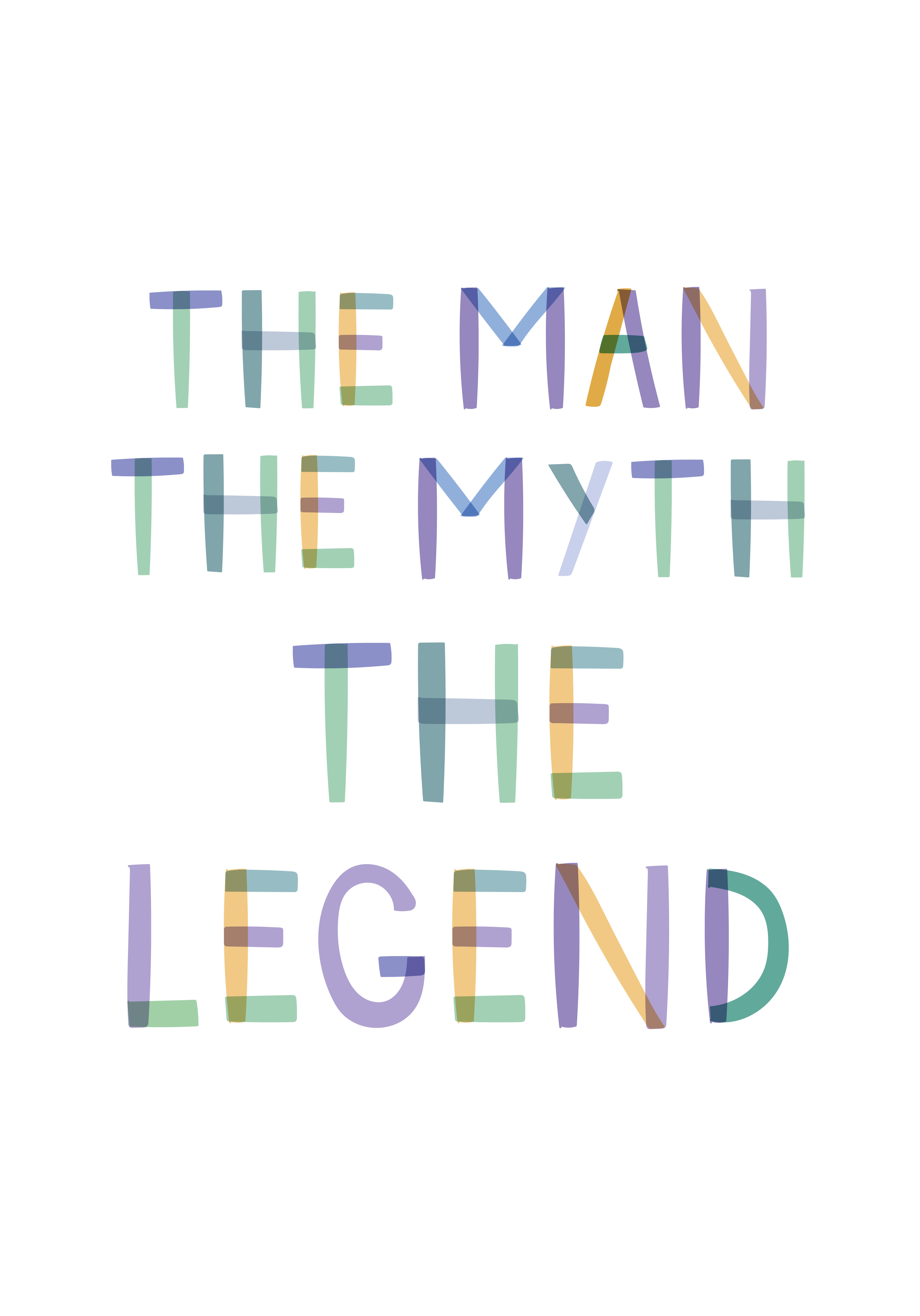 Photograph of The Man The Myth The Legend Card