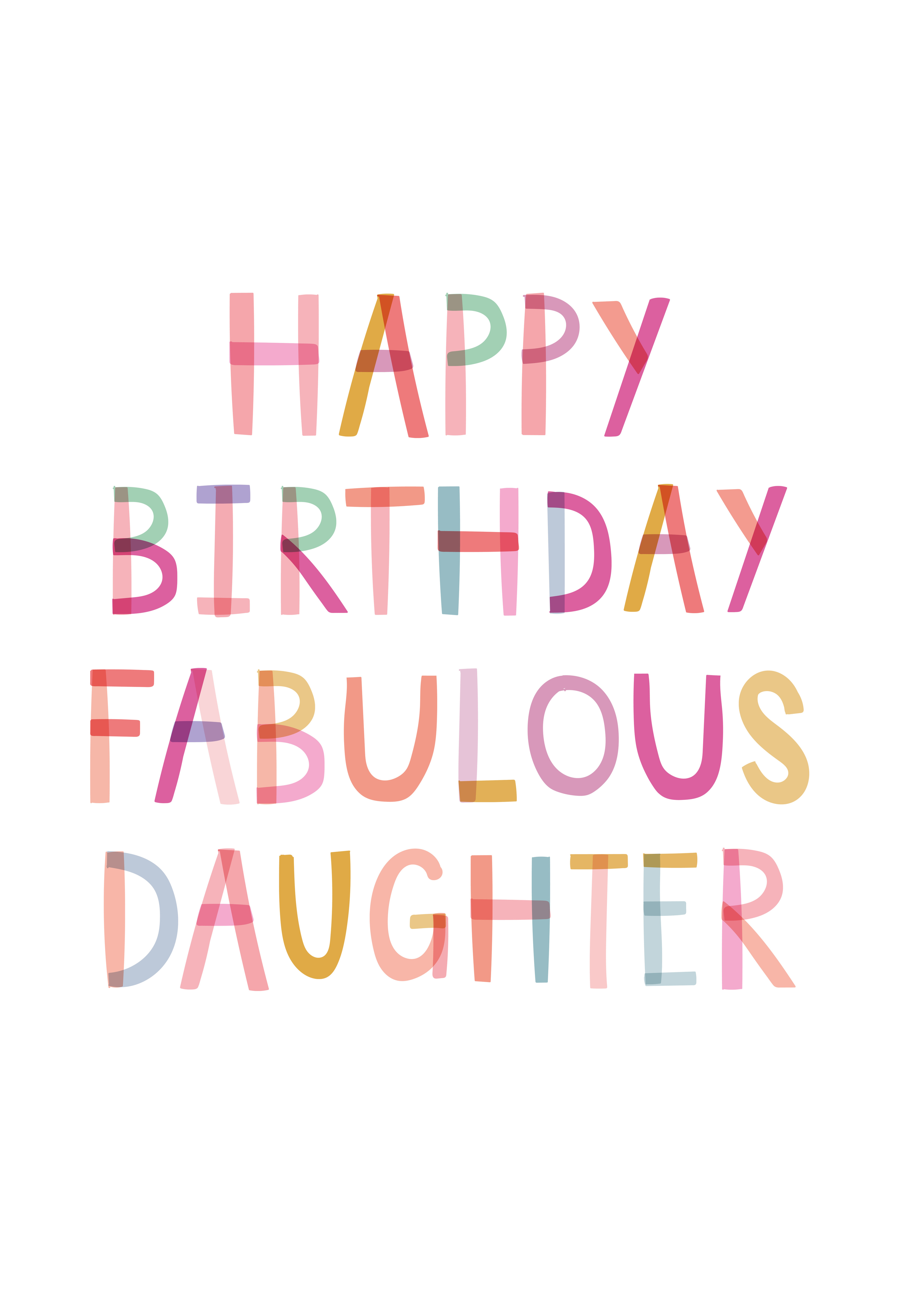 Photograph of Happy Birthday Fabulous Daughter