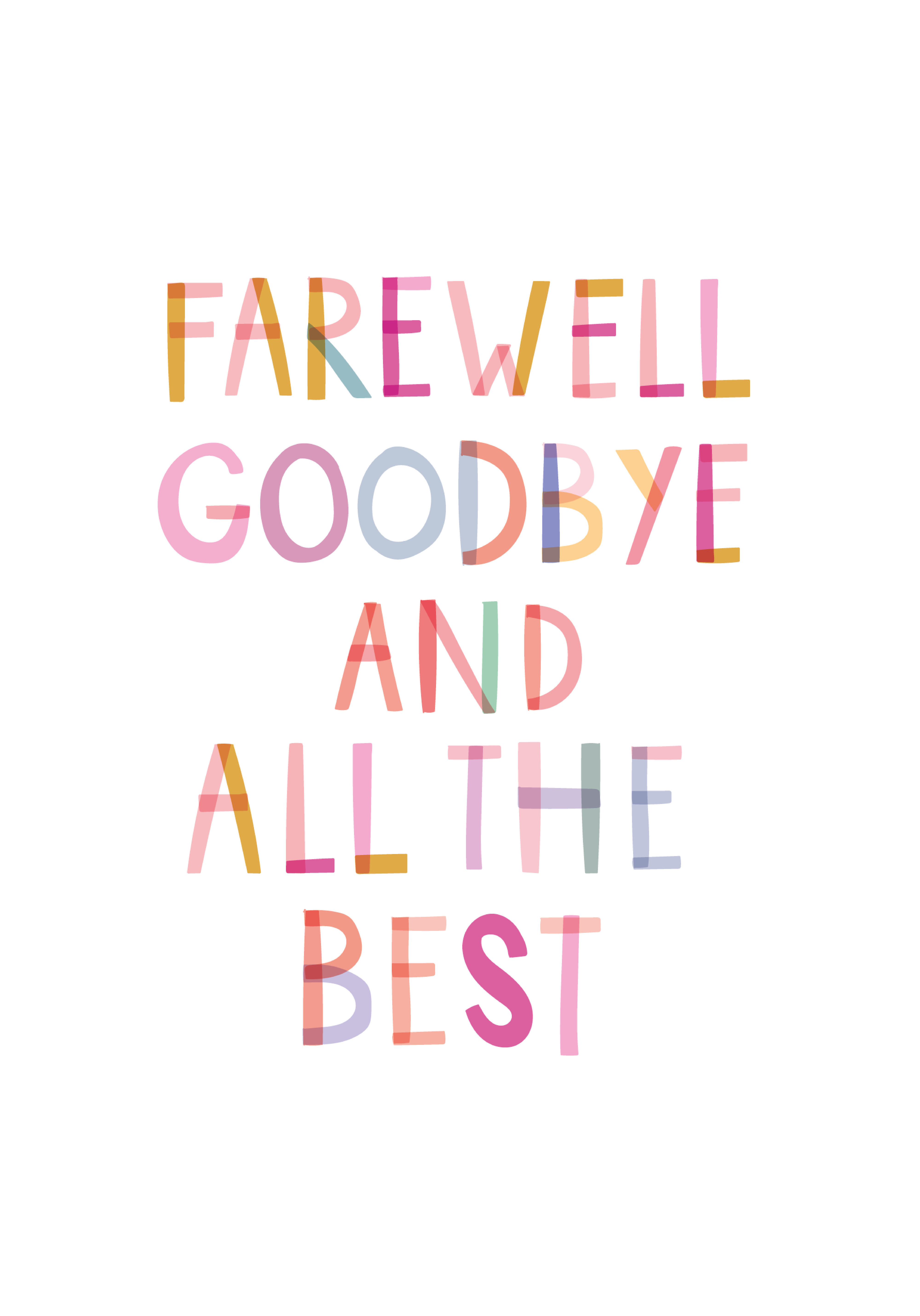 Photograph of Farewell & Good Luck Leaving Card