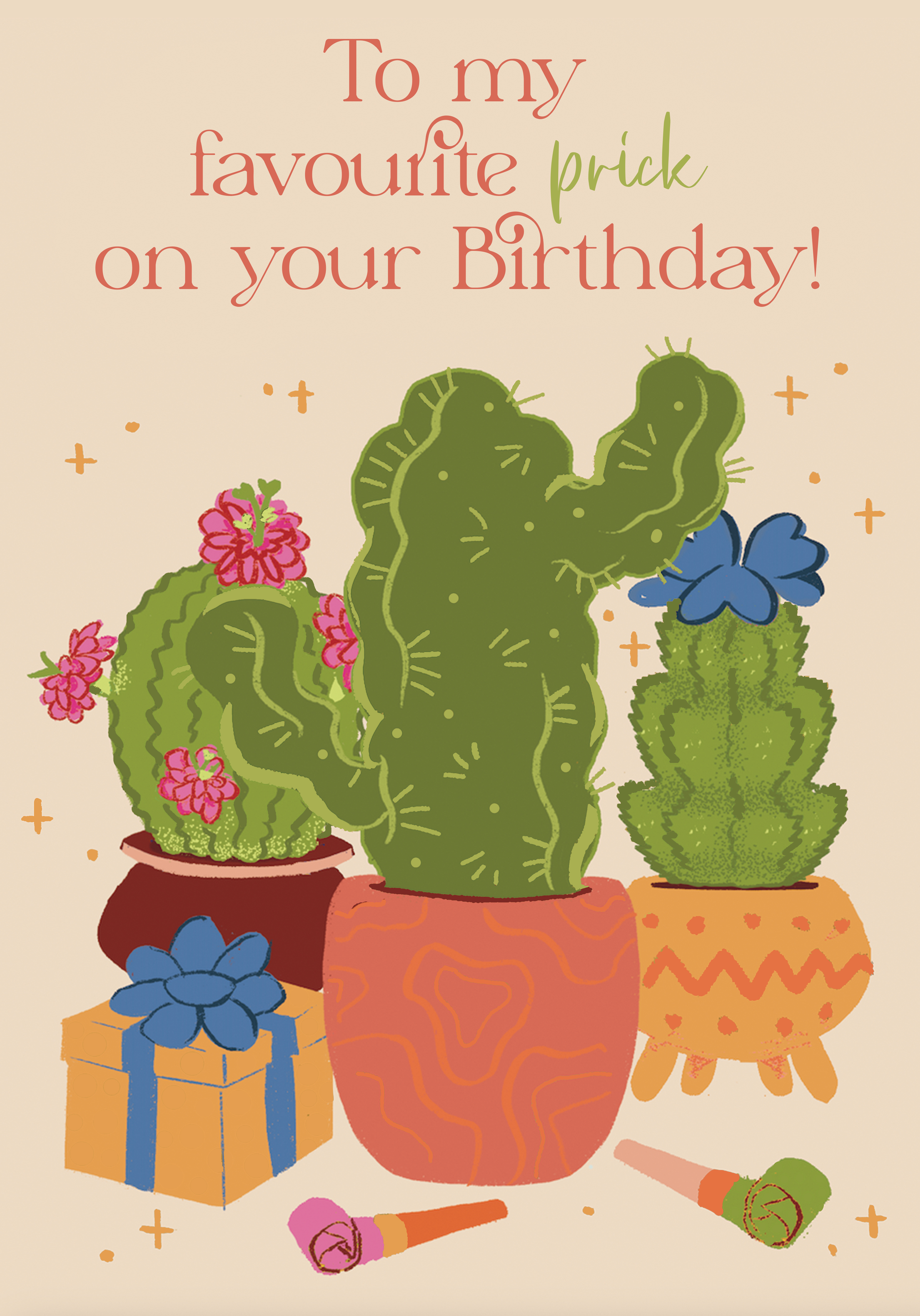 Photograph of Cheeky Cactus Pun Card - To My Favourite
