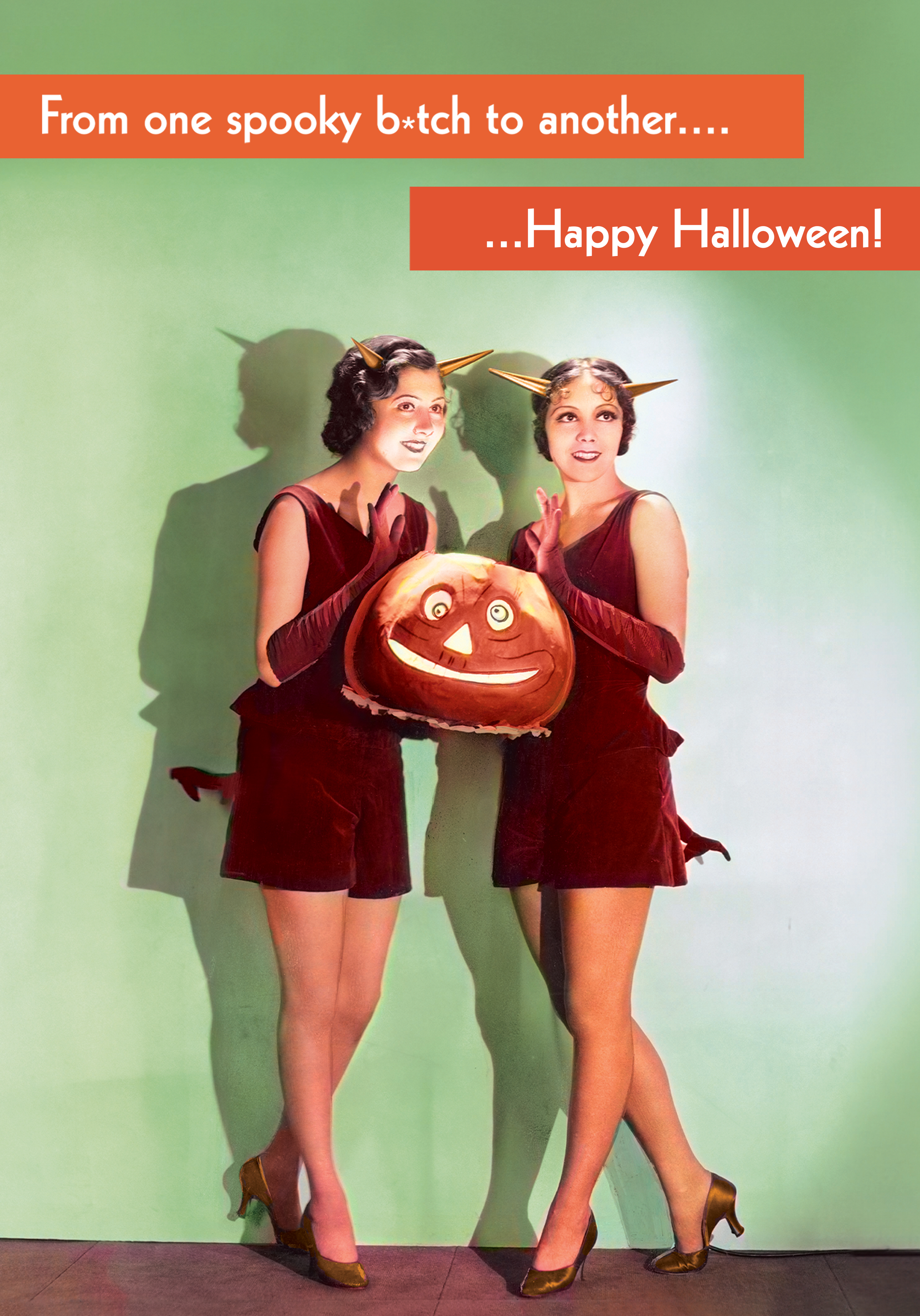 Photograph of Funny Halloween Retro Card