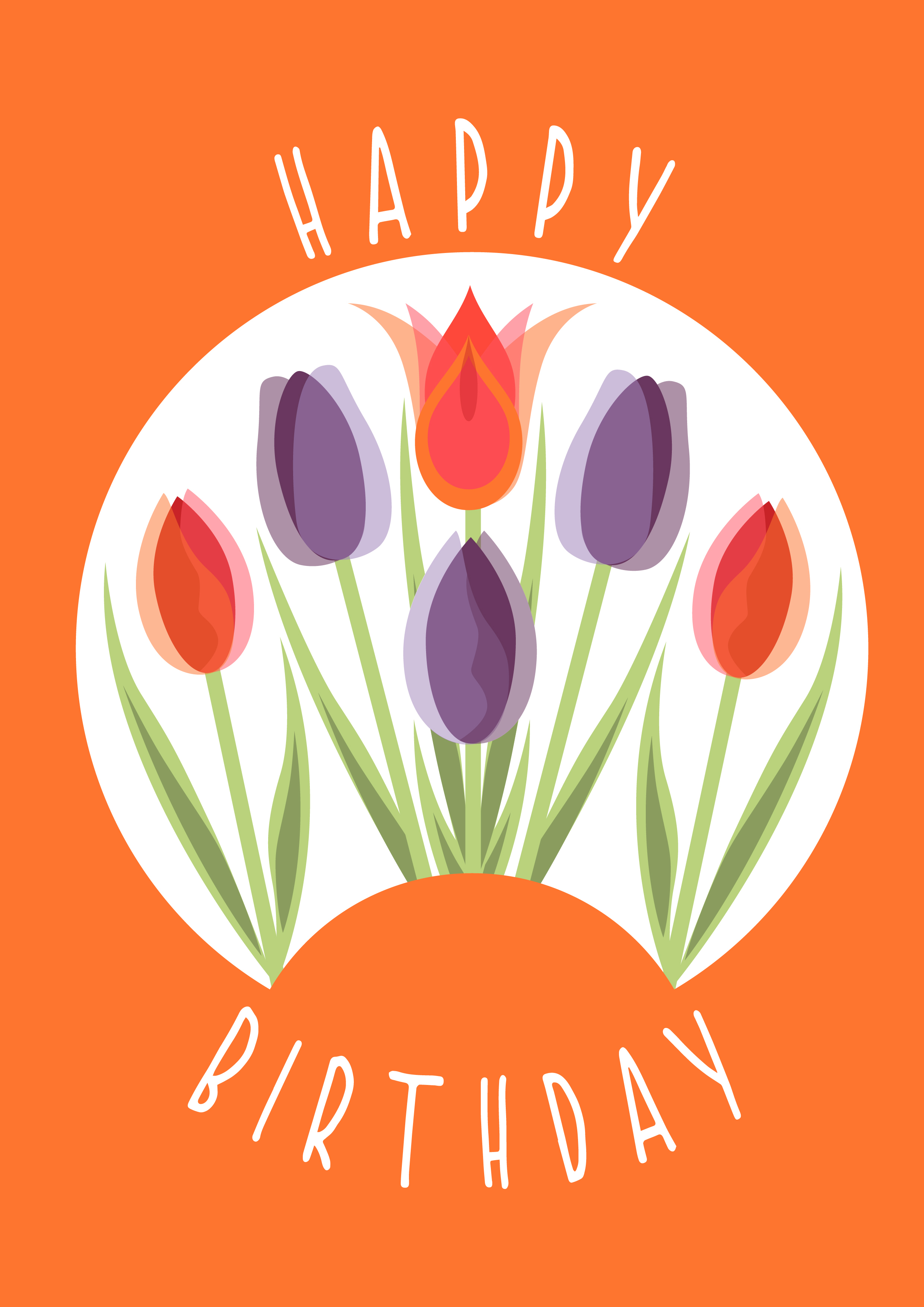 Photograph of Happy Birthday Tulips