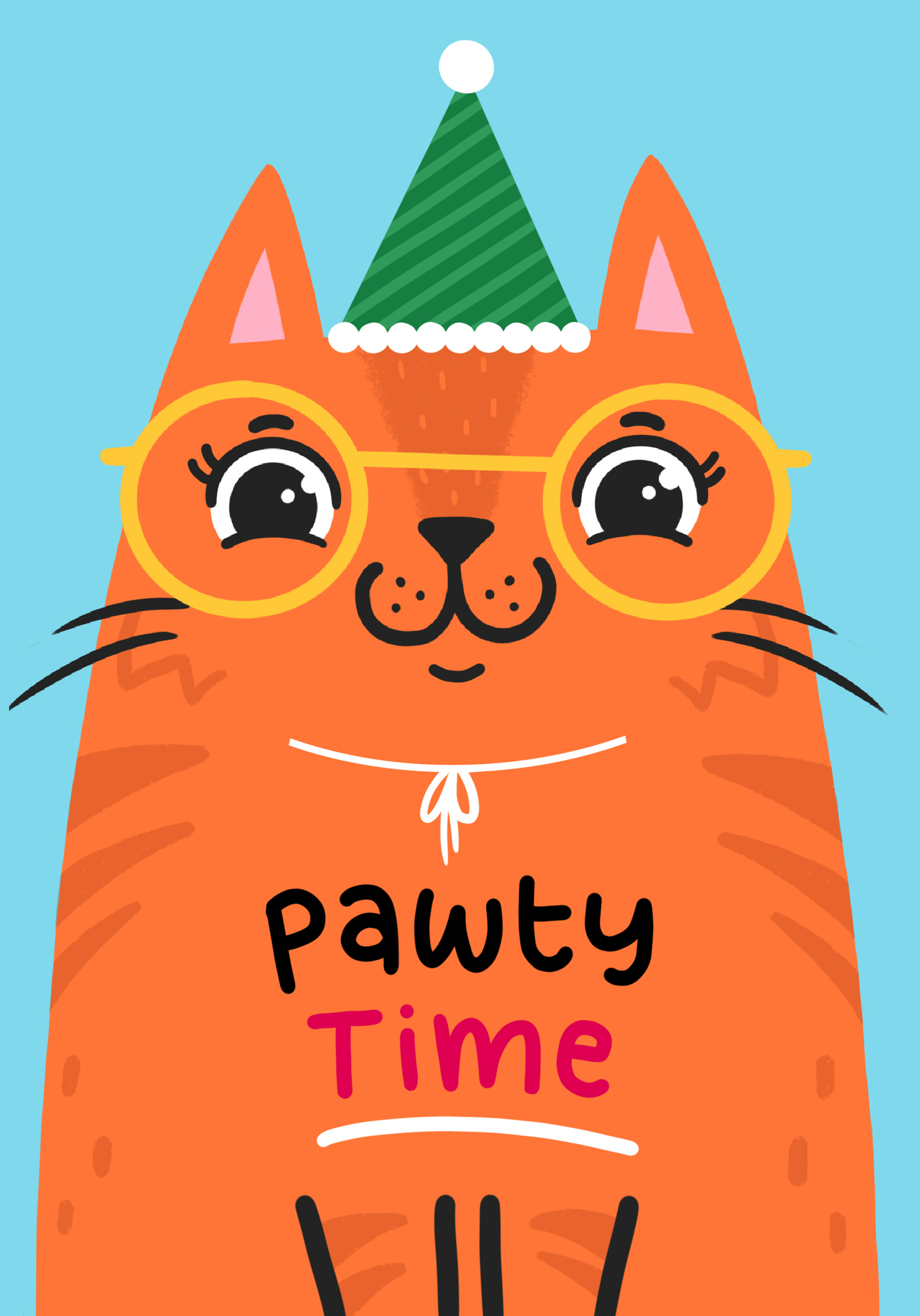 Photograph of Pawty time - Ginger Cat