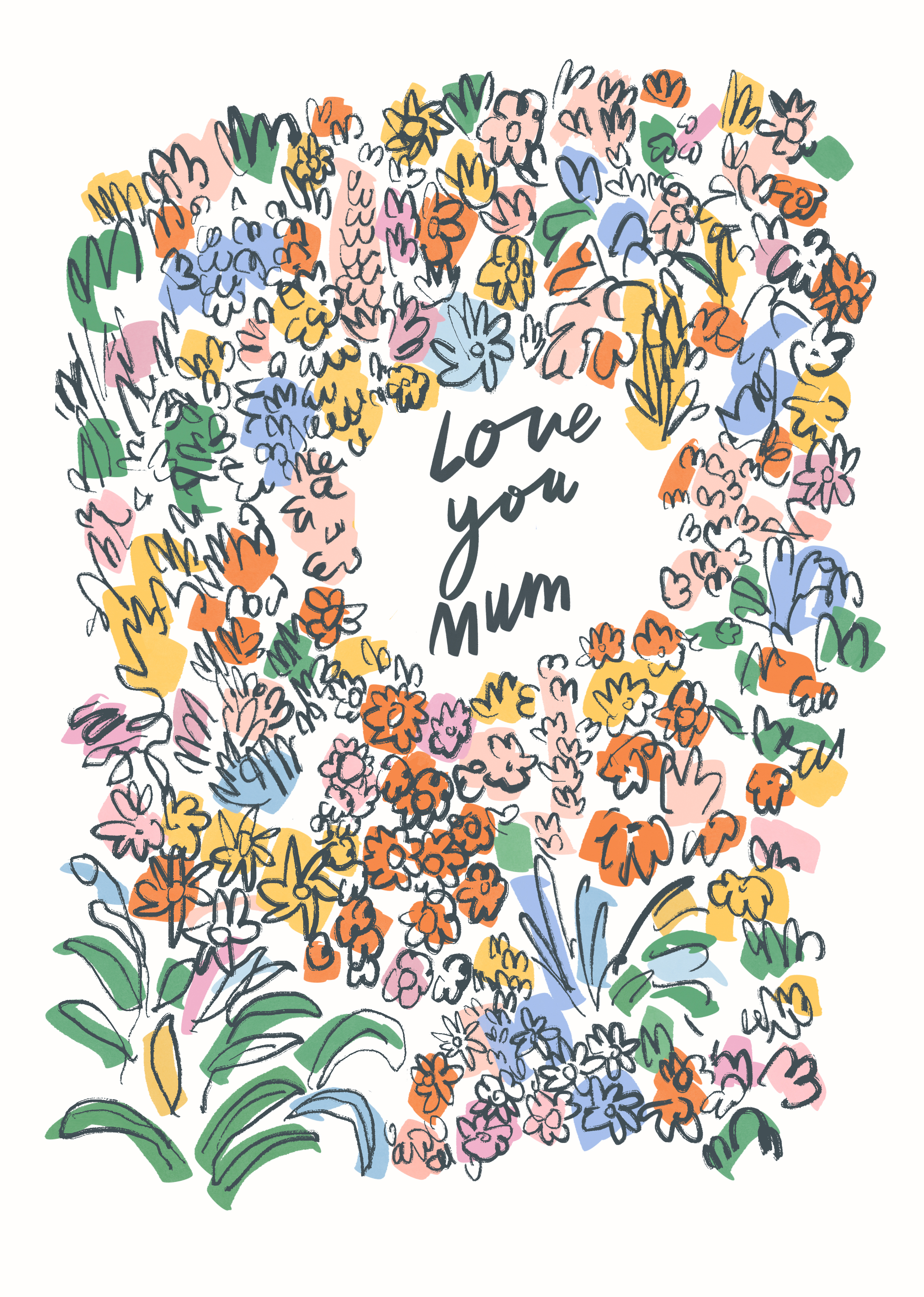 Photograph of Love You Mum Floral Border
