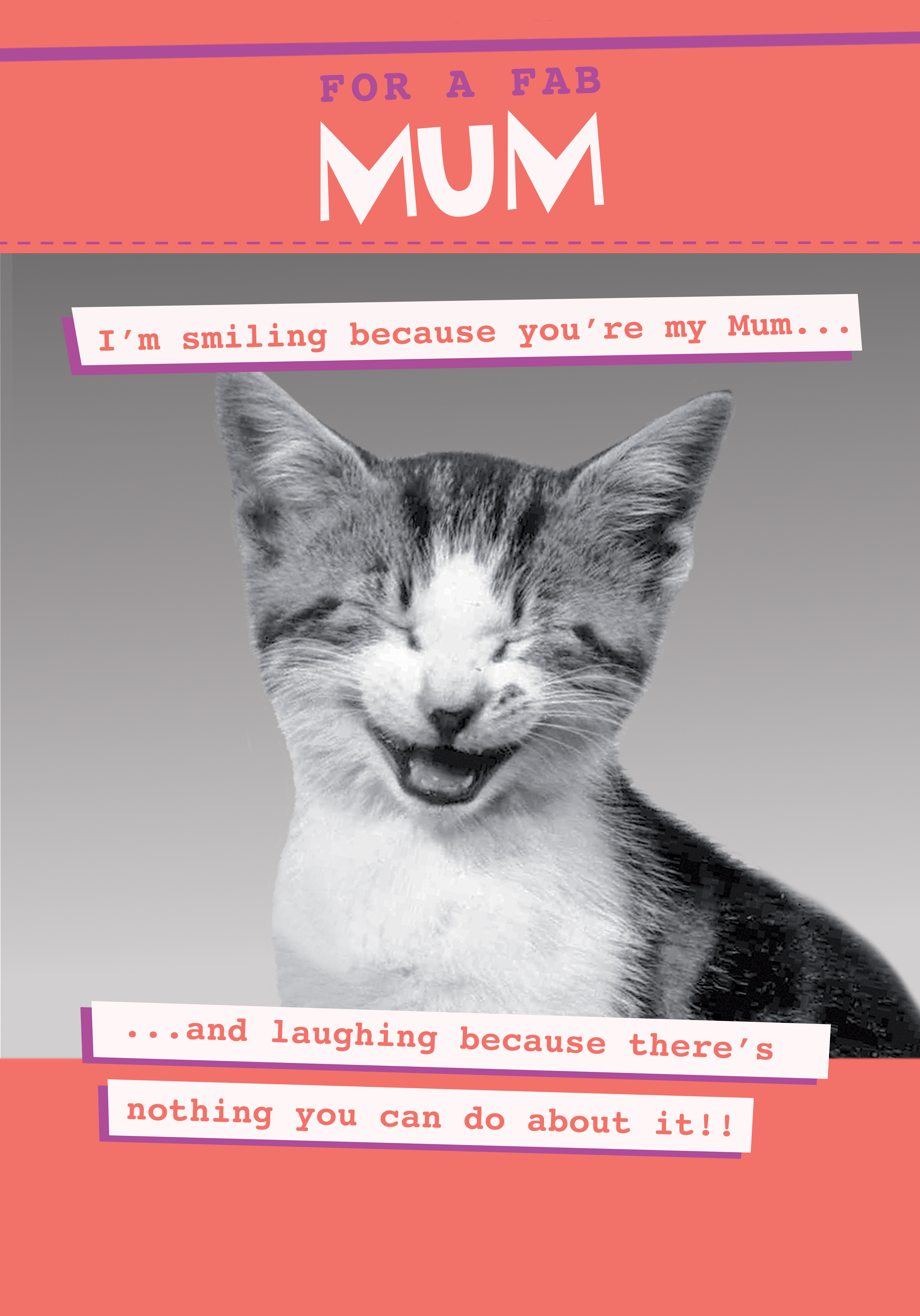 Photograph of Funny Animal Mum Card - Smiling Cos You're My Mum