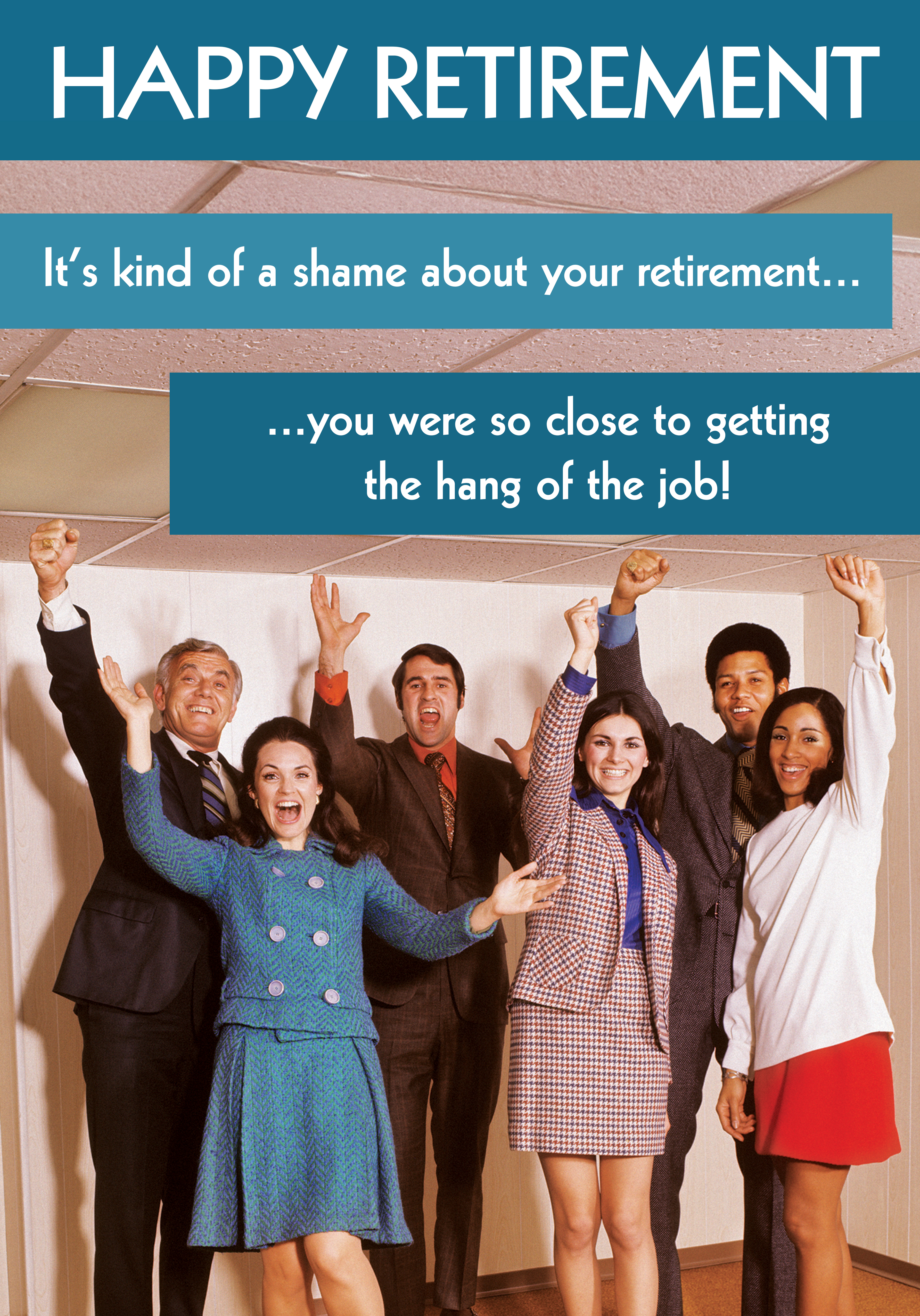 Photograph of Funny Retro Retirement Card
