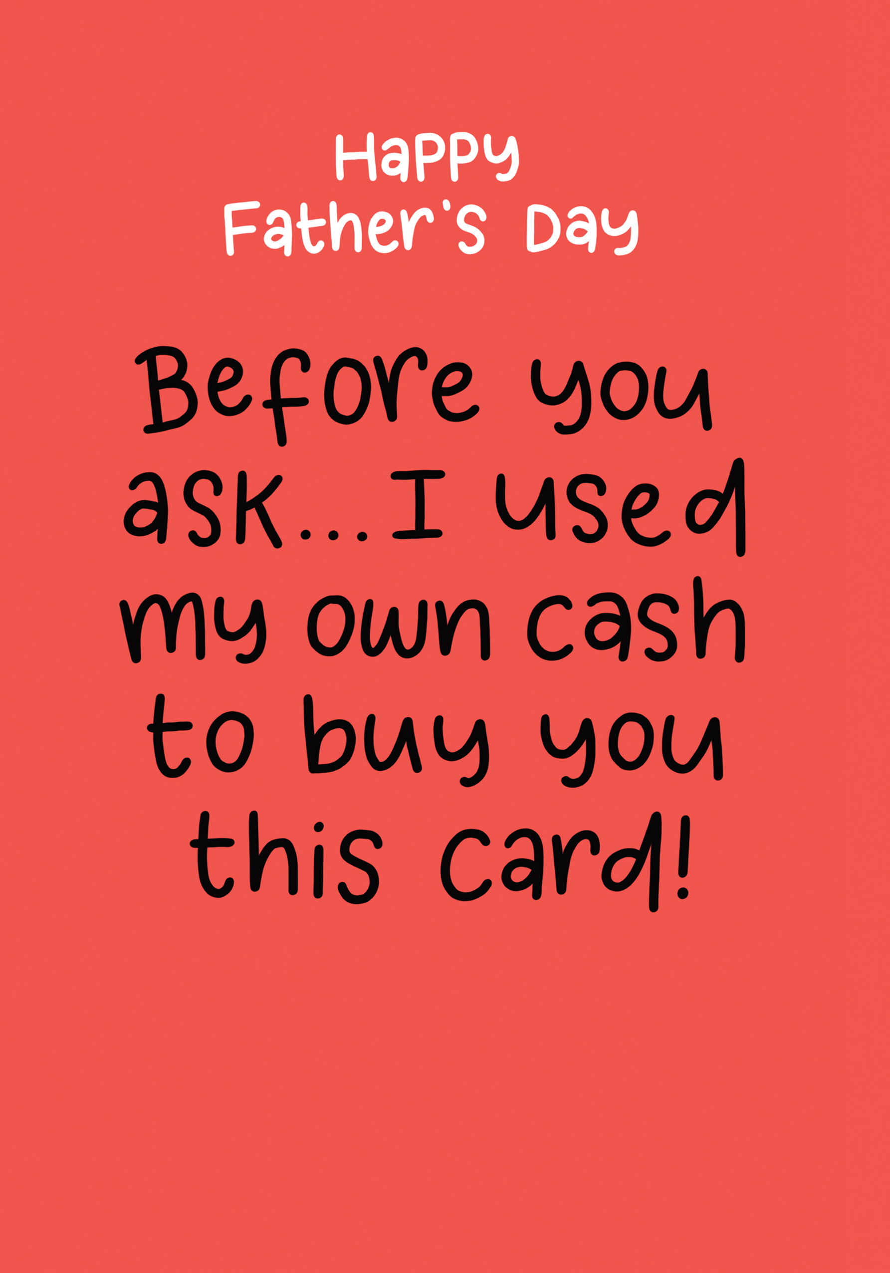 Photograph of Dad used my own cash