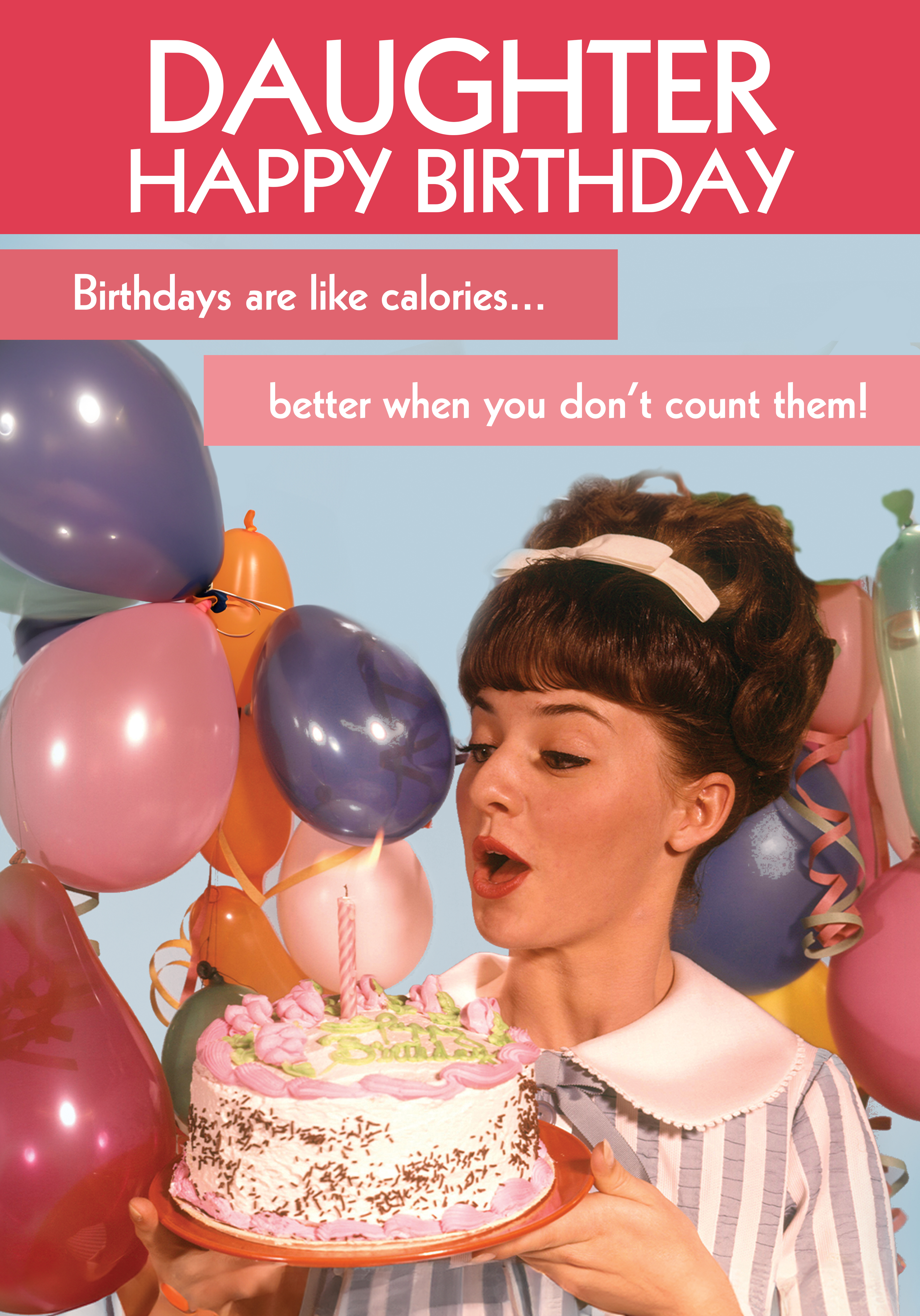 Photograph of Daughter Cheeky Retro Birthday