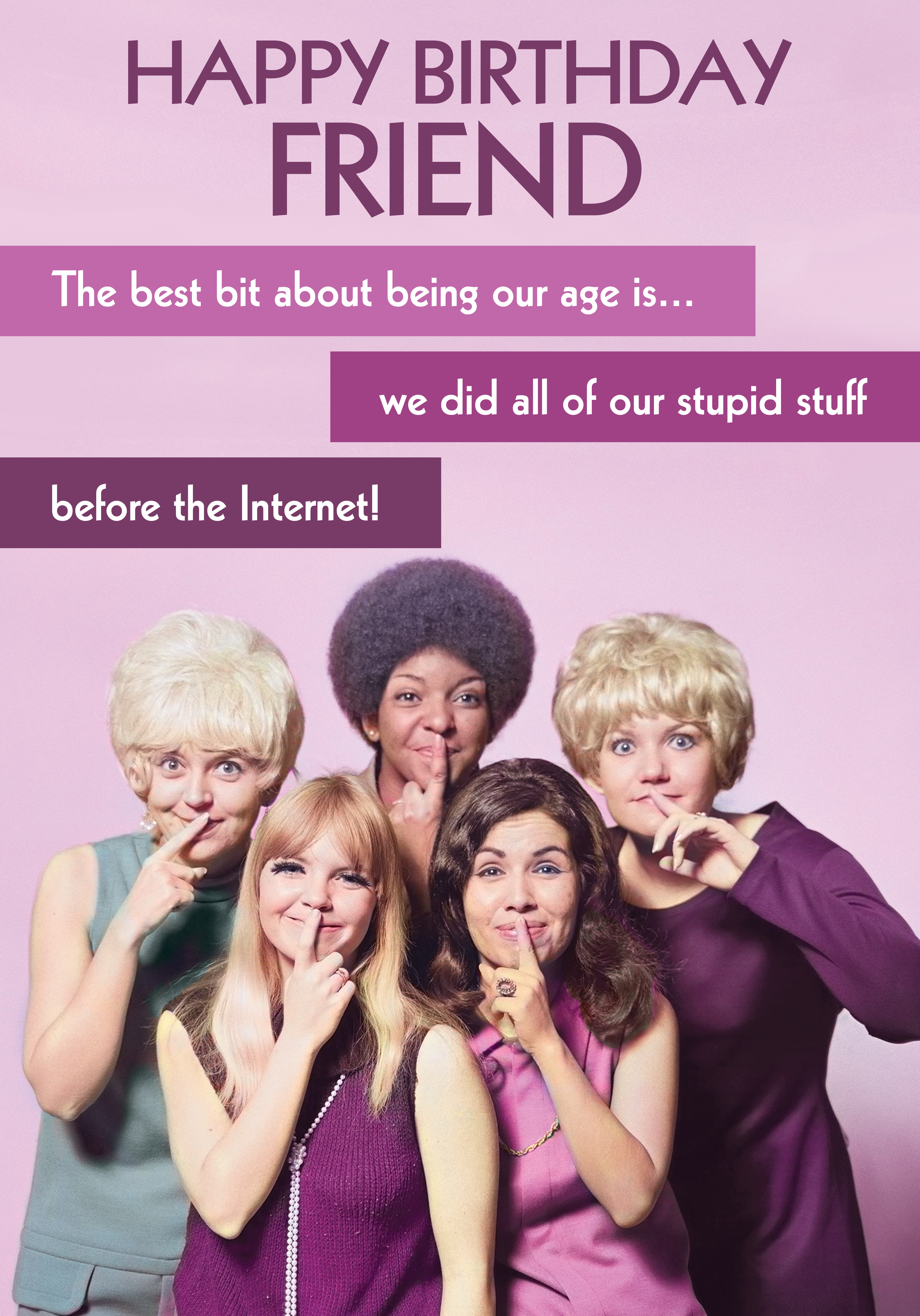 Photograph of Friend Retro Funny Birthday stuff