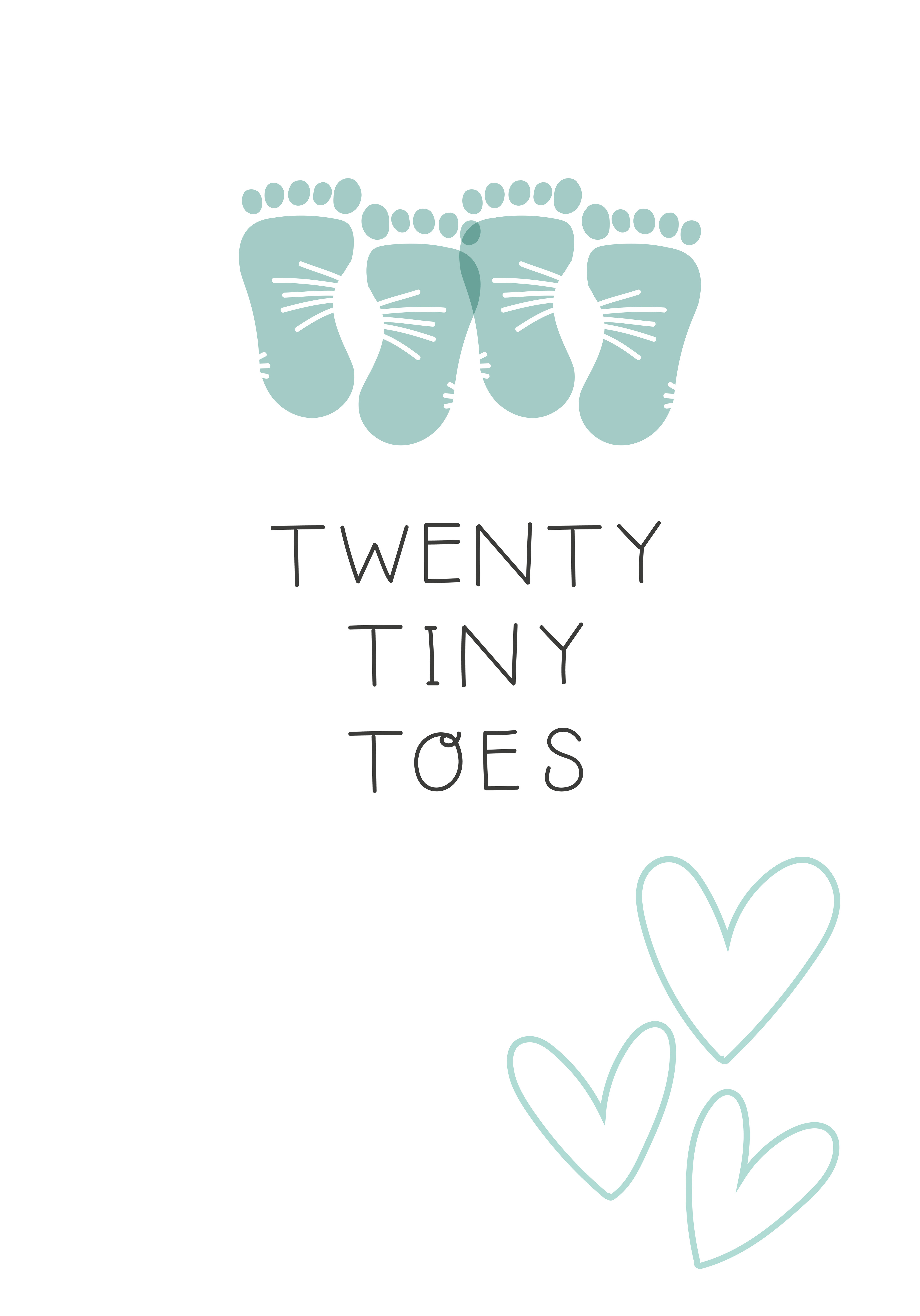 Photograph of Twenty Tiny Toes Card