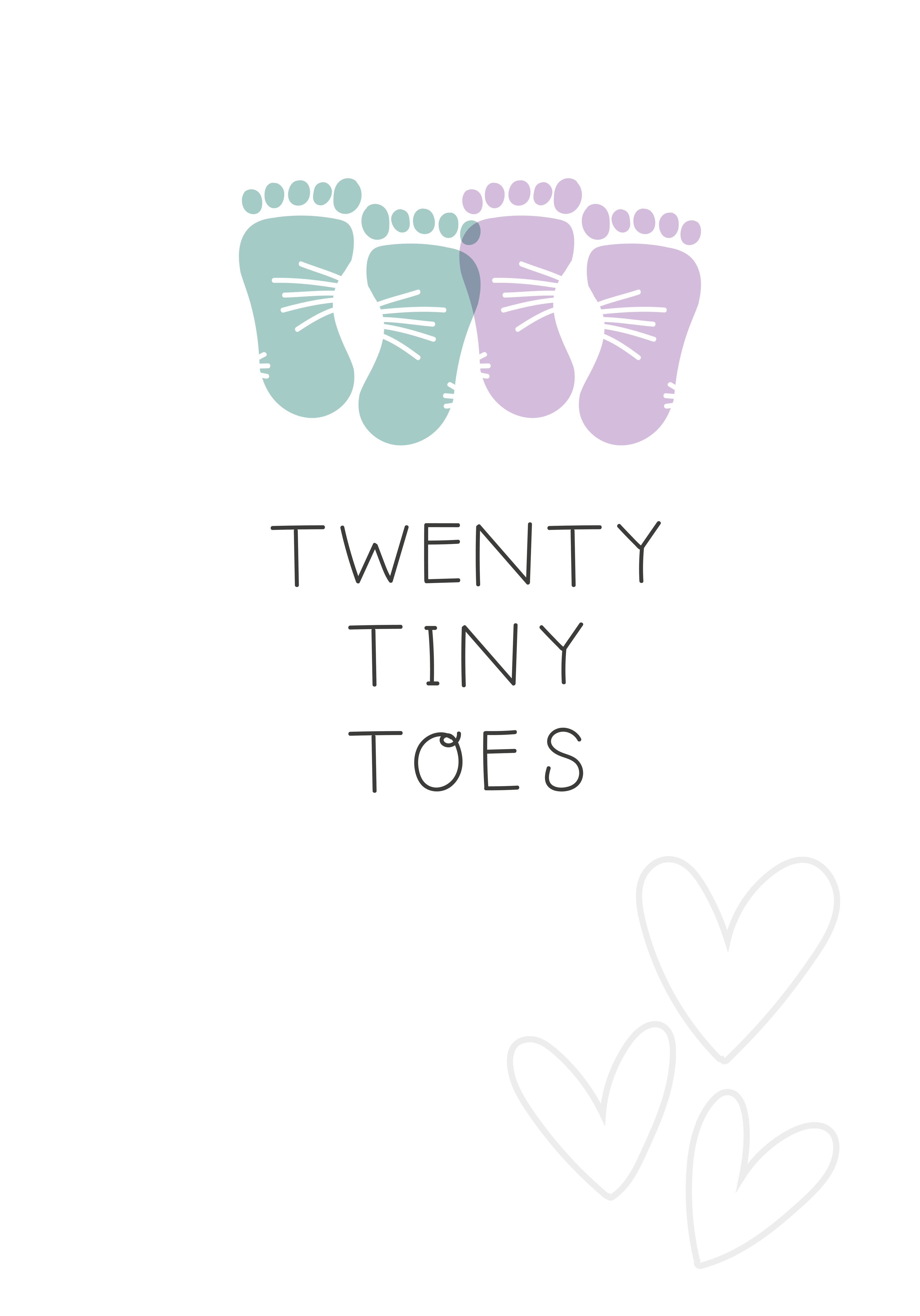 Photograph of Twenty Tiny Toes Twin Card