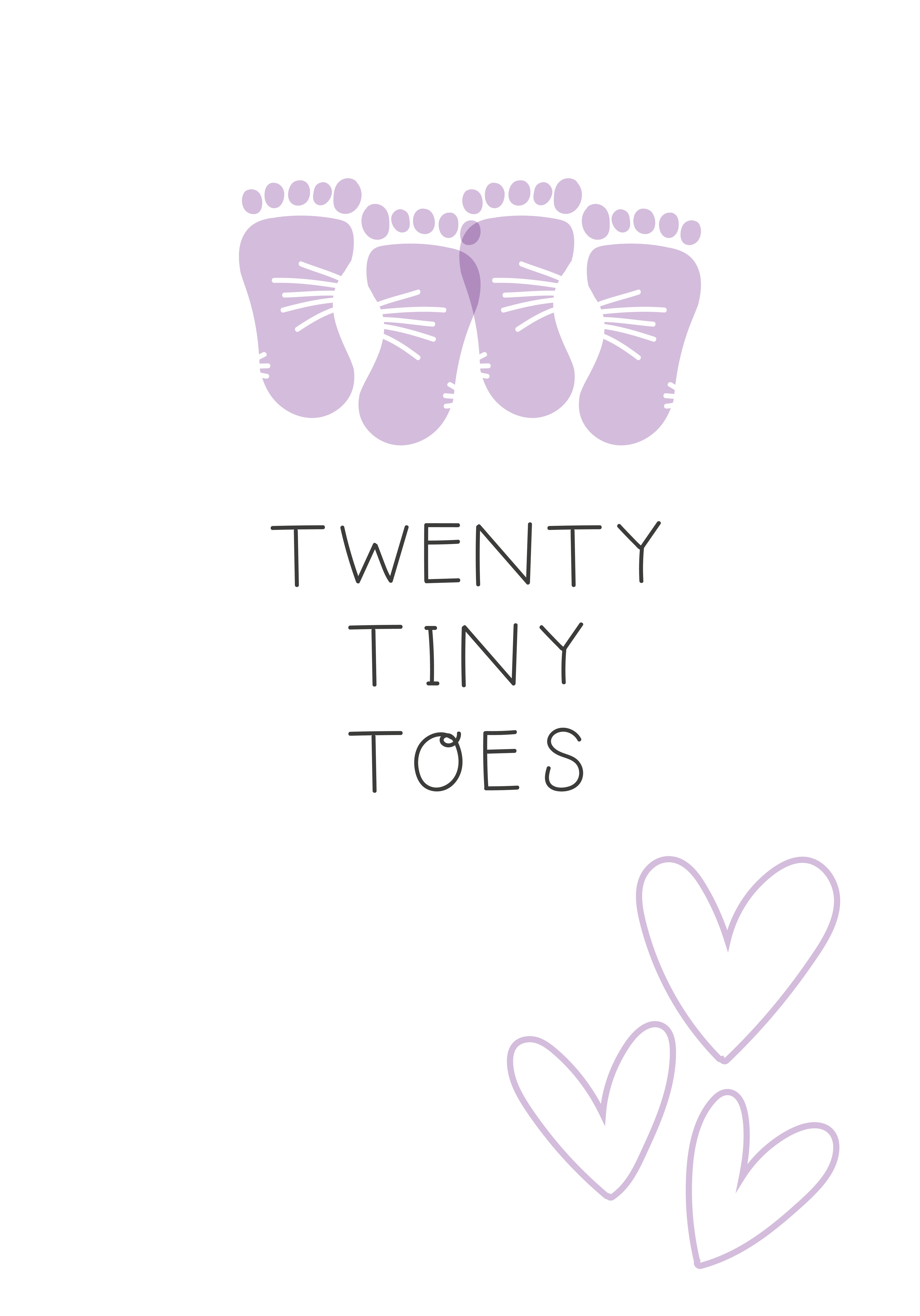 Photograph of Twenty Tiny Toes Twins Card