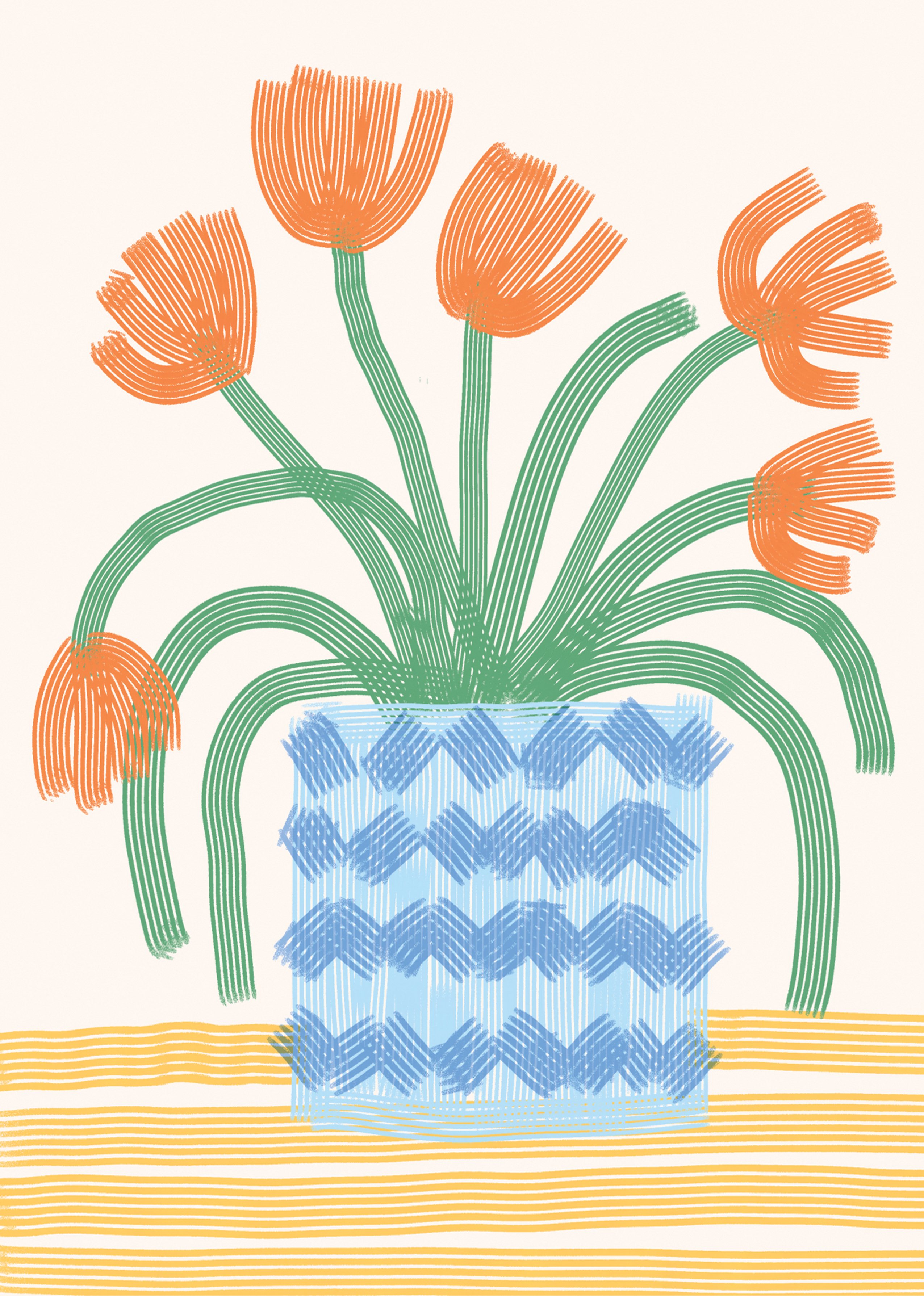 Photograph of Tulips Just Because Card
