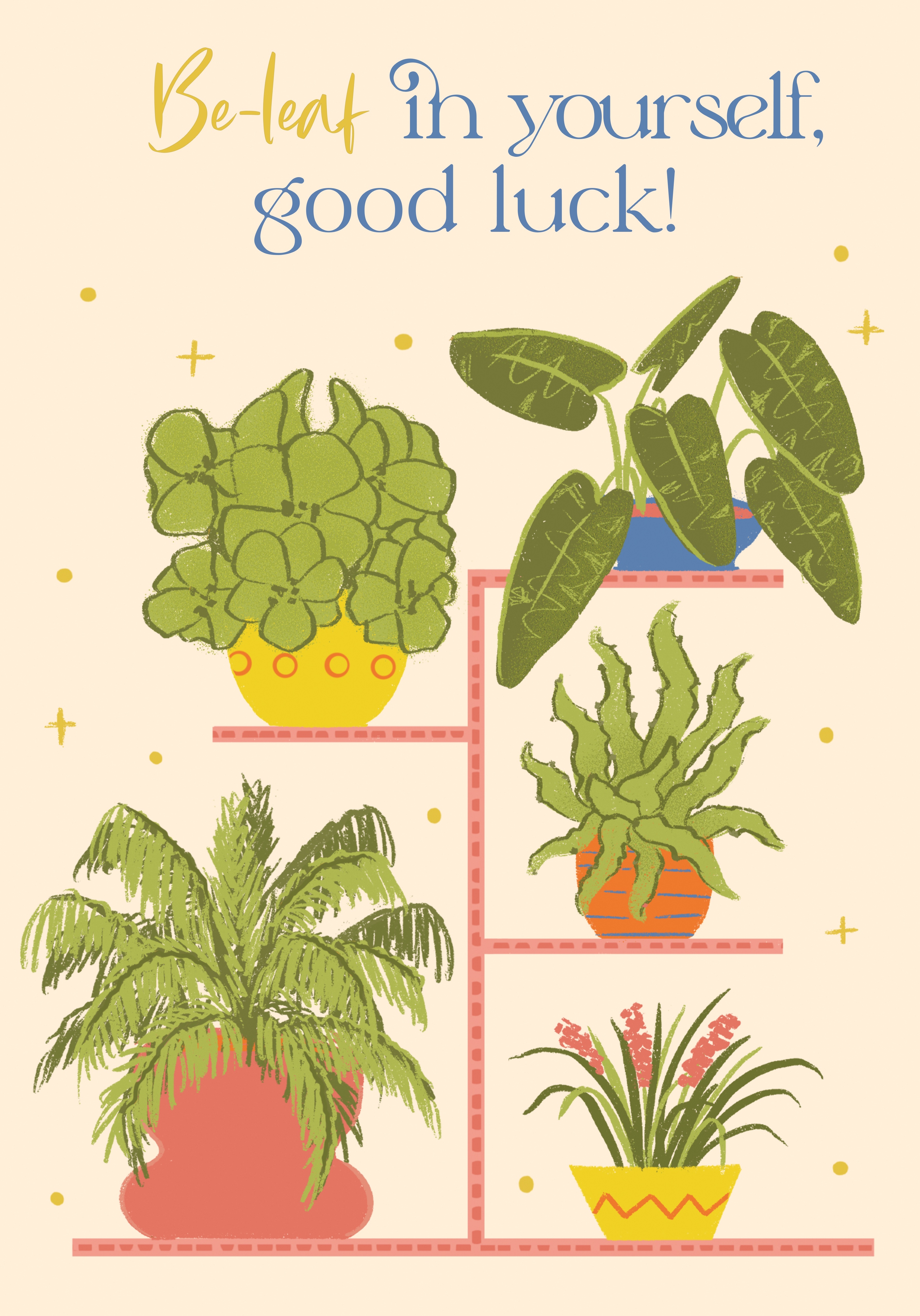 Photograph of Good luck - Be-leaf in yourself cute floral