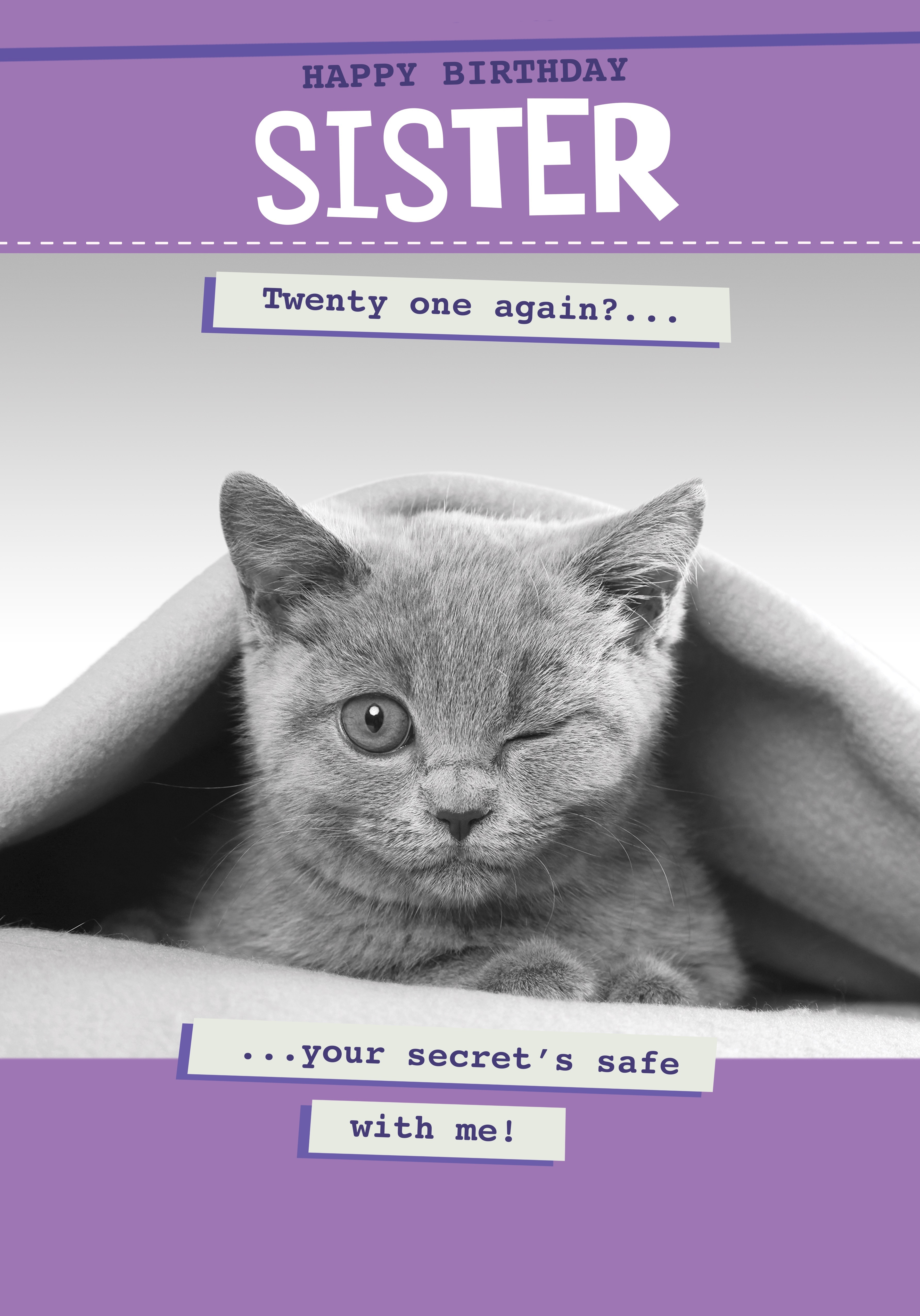 Photograph of Sister Funny Animal Birthday - Secret's safe
