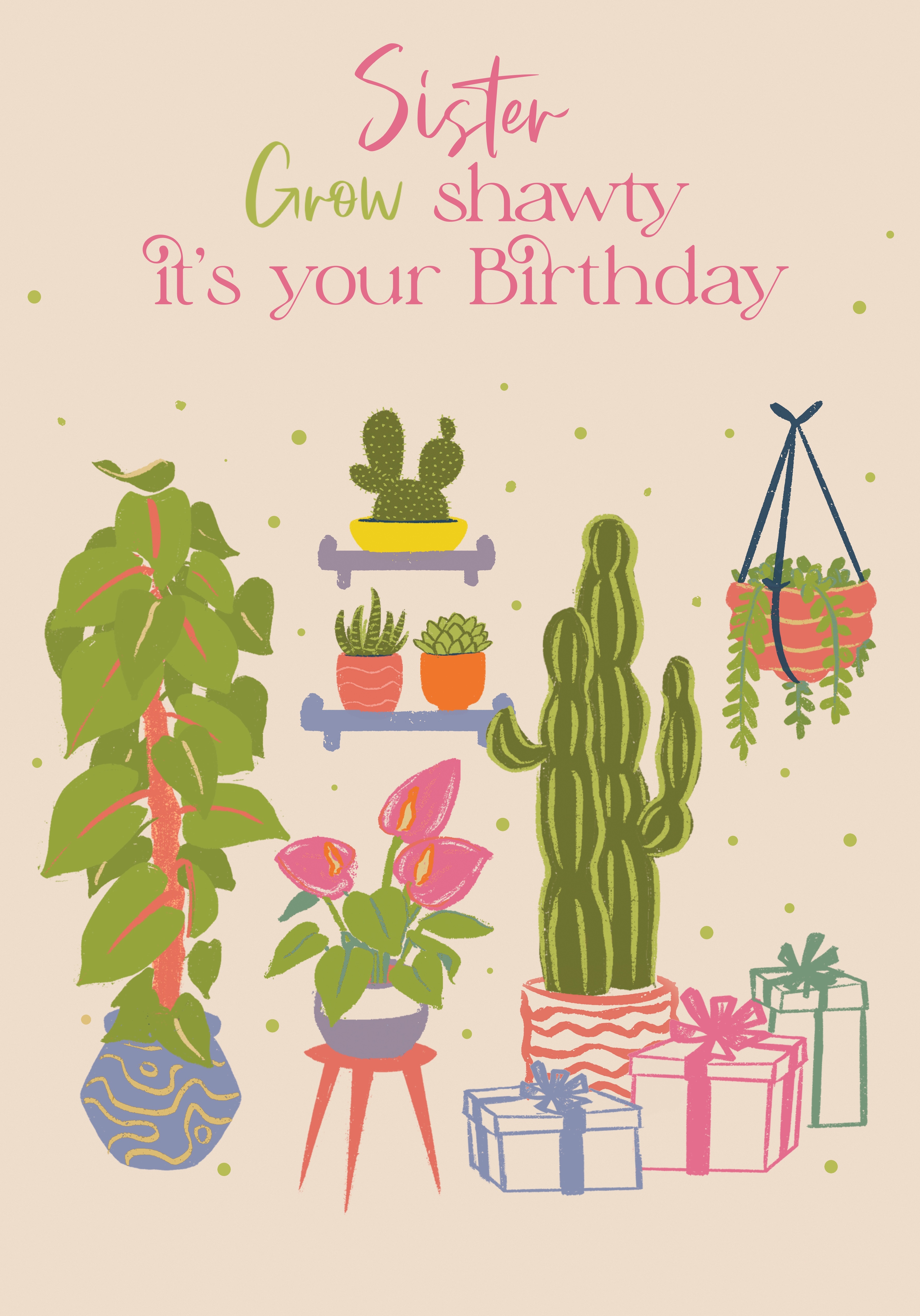 Photograph of Sister Floral Birthday - Grow Shawty