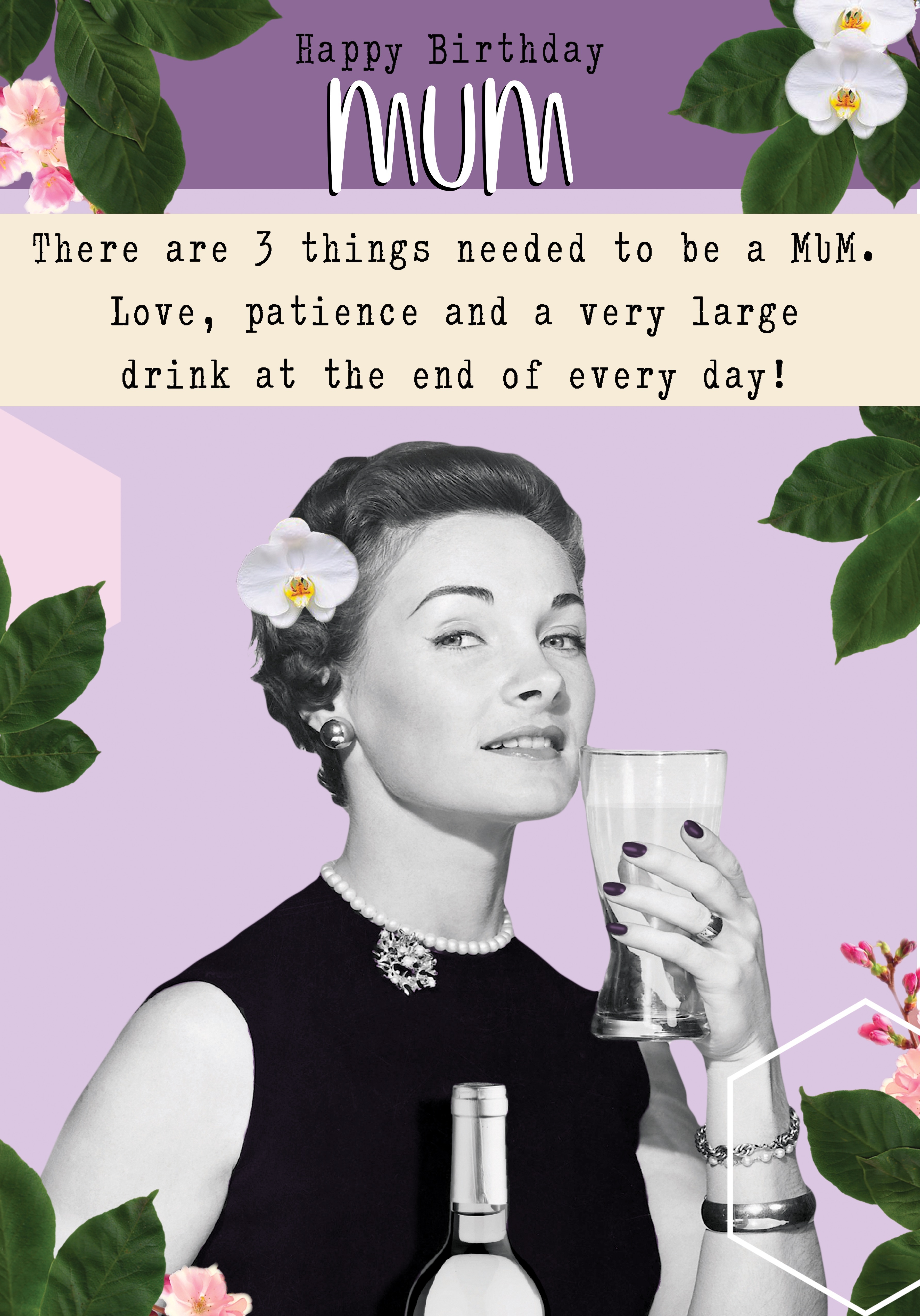 Photograph of Mum Floral Retro birthday - 3 things needed