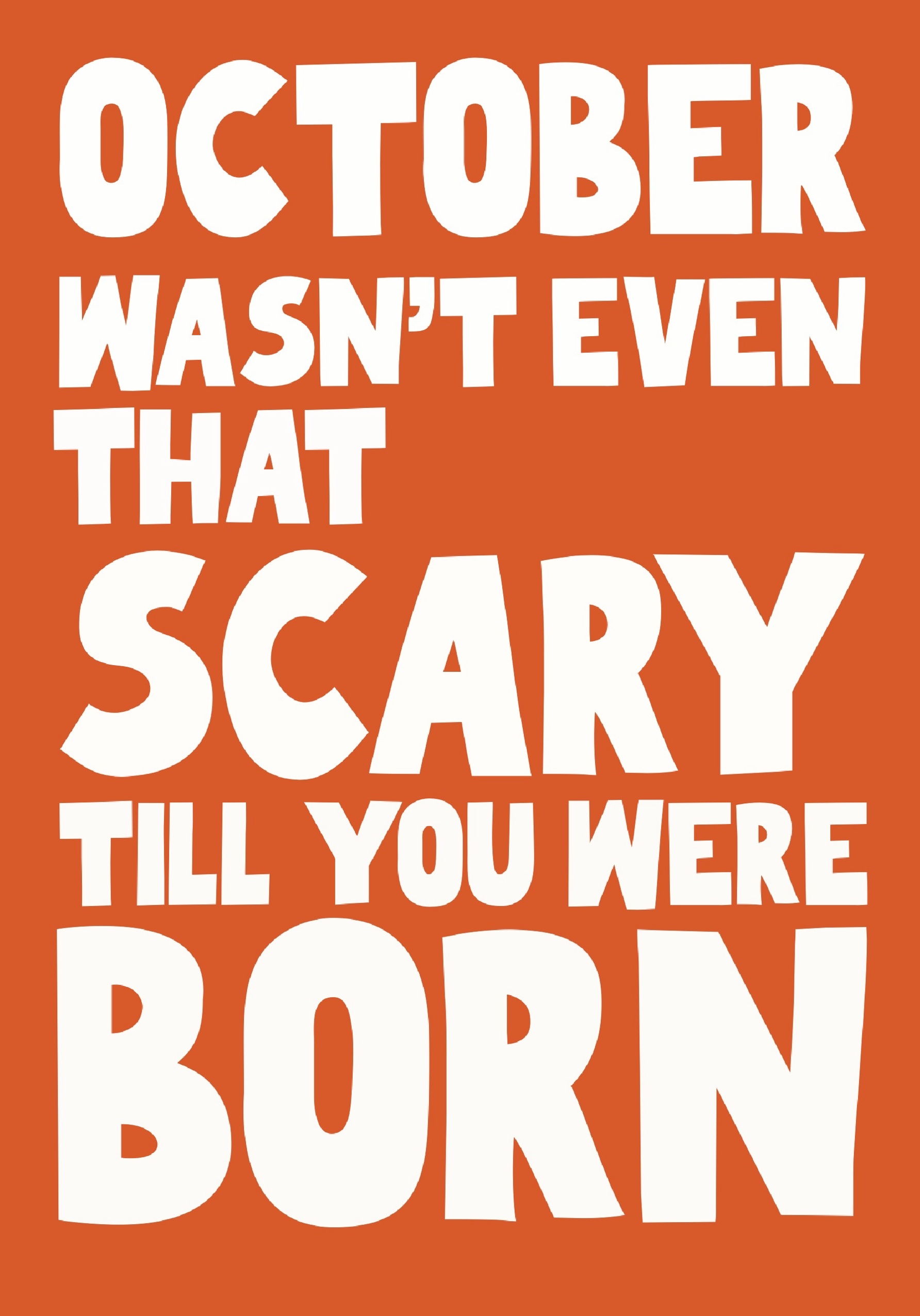 Photograph of Funny October Birthday Card