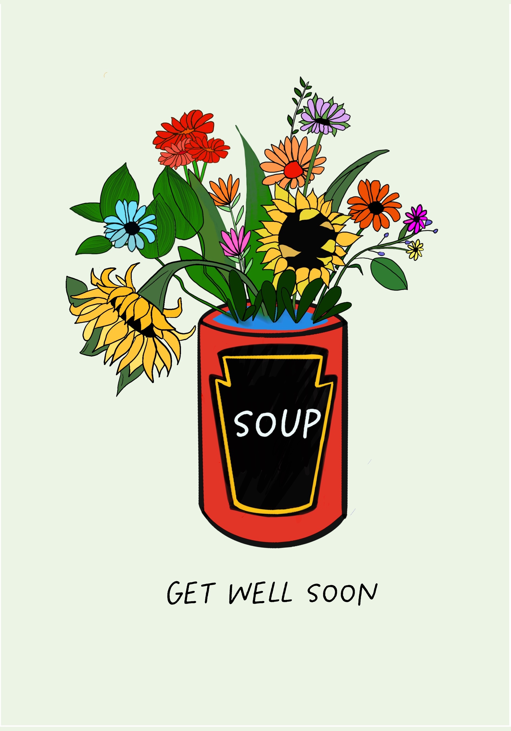 Photograph of Soup-er Get Well Card