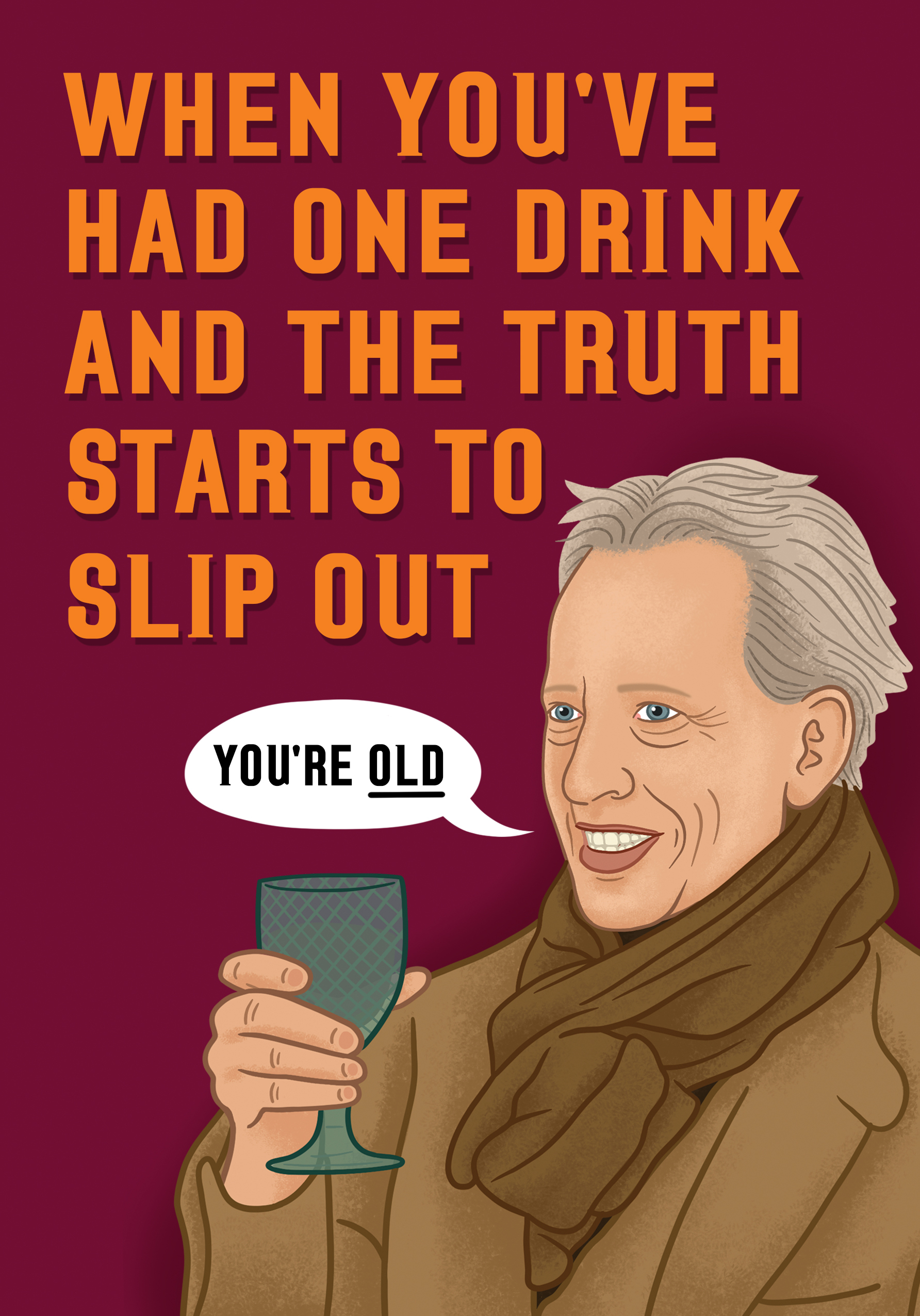 Photograph of Funny Birthday Card - Richard E. Grant - Celeb