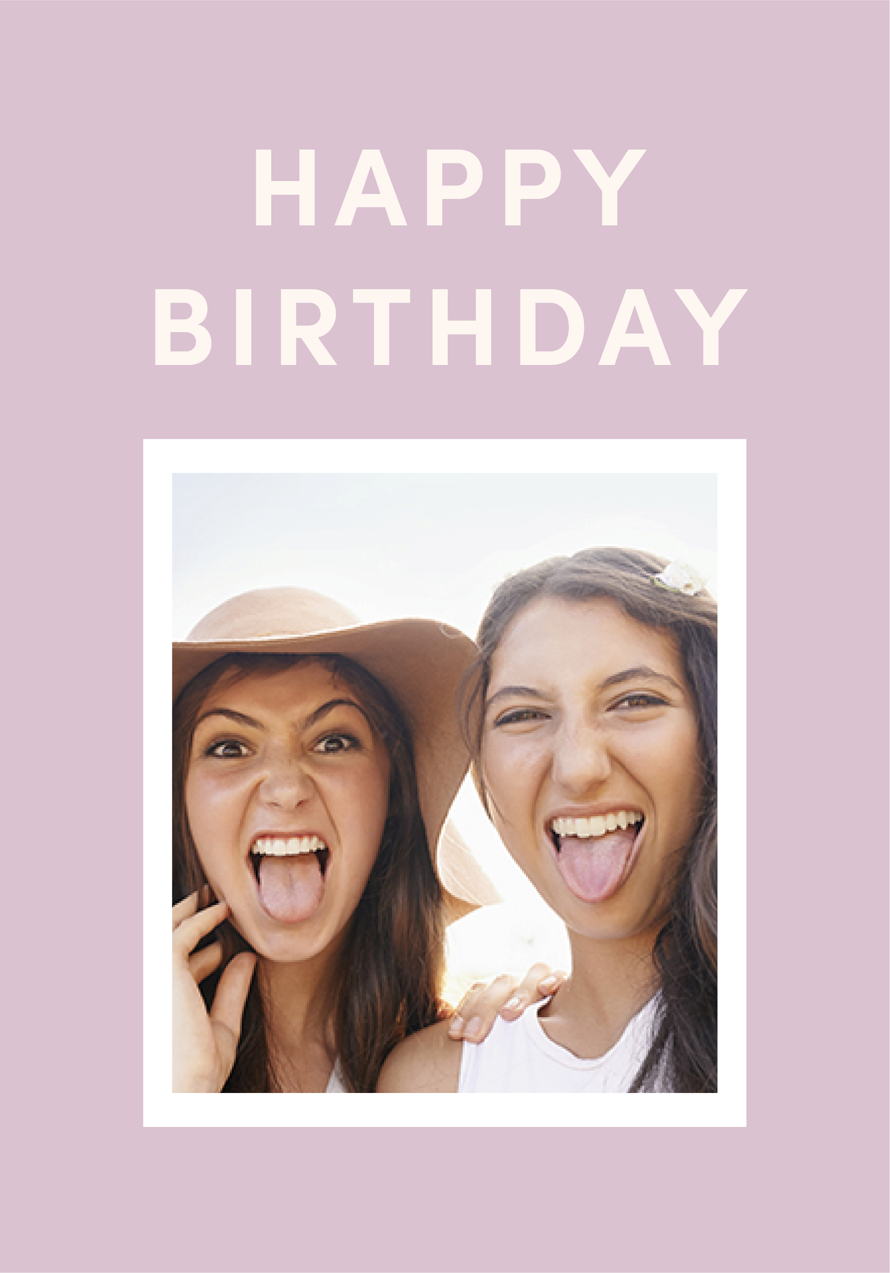 Photograph of Lilac Pastel Happy Birthday Photographic Card