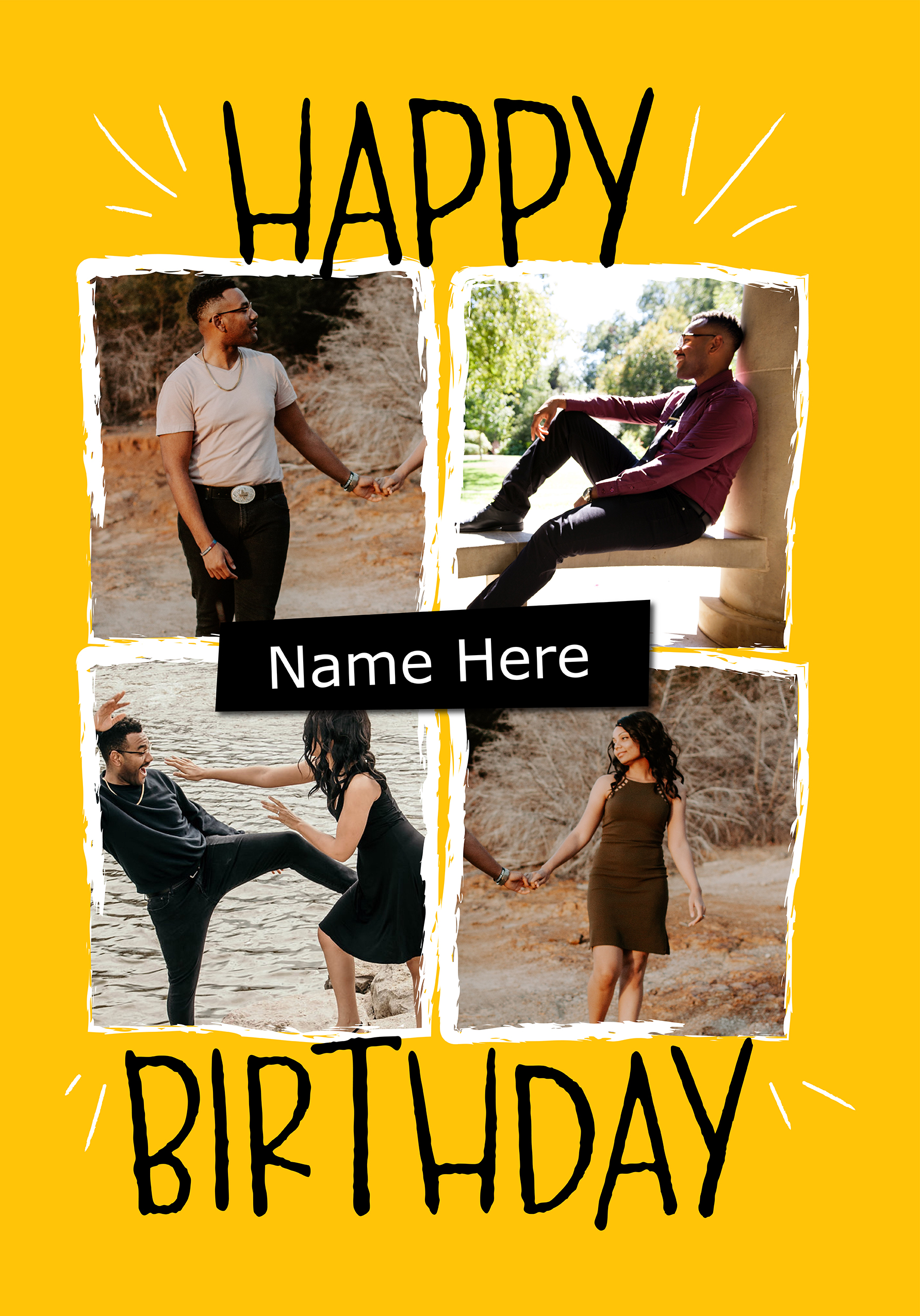 Photograph of Happy Birthday Photos On Yellow