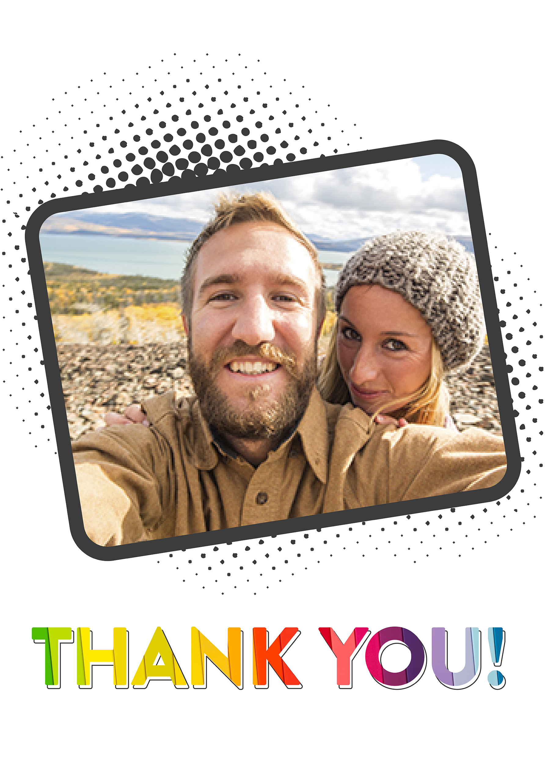 Photograph of Thank You Halftone