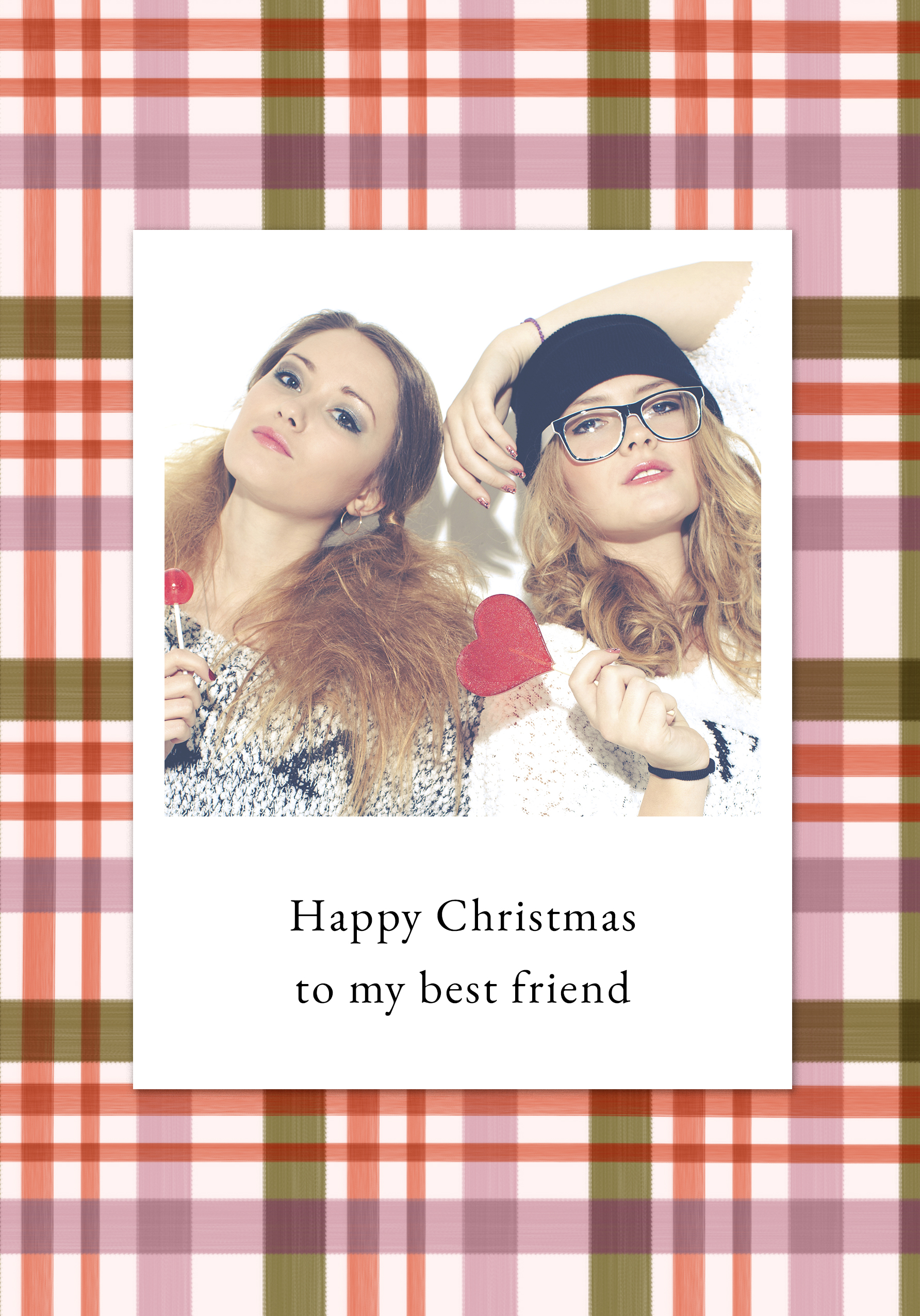 Photograph of Christmas Check Personalised Card
