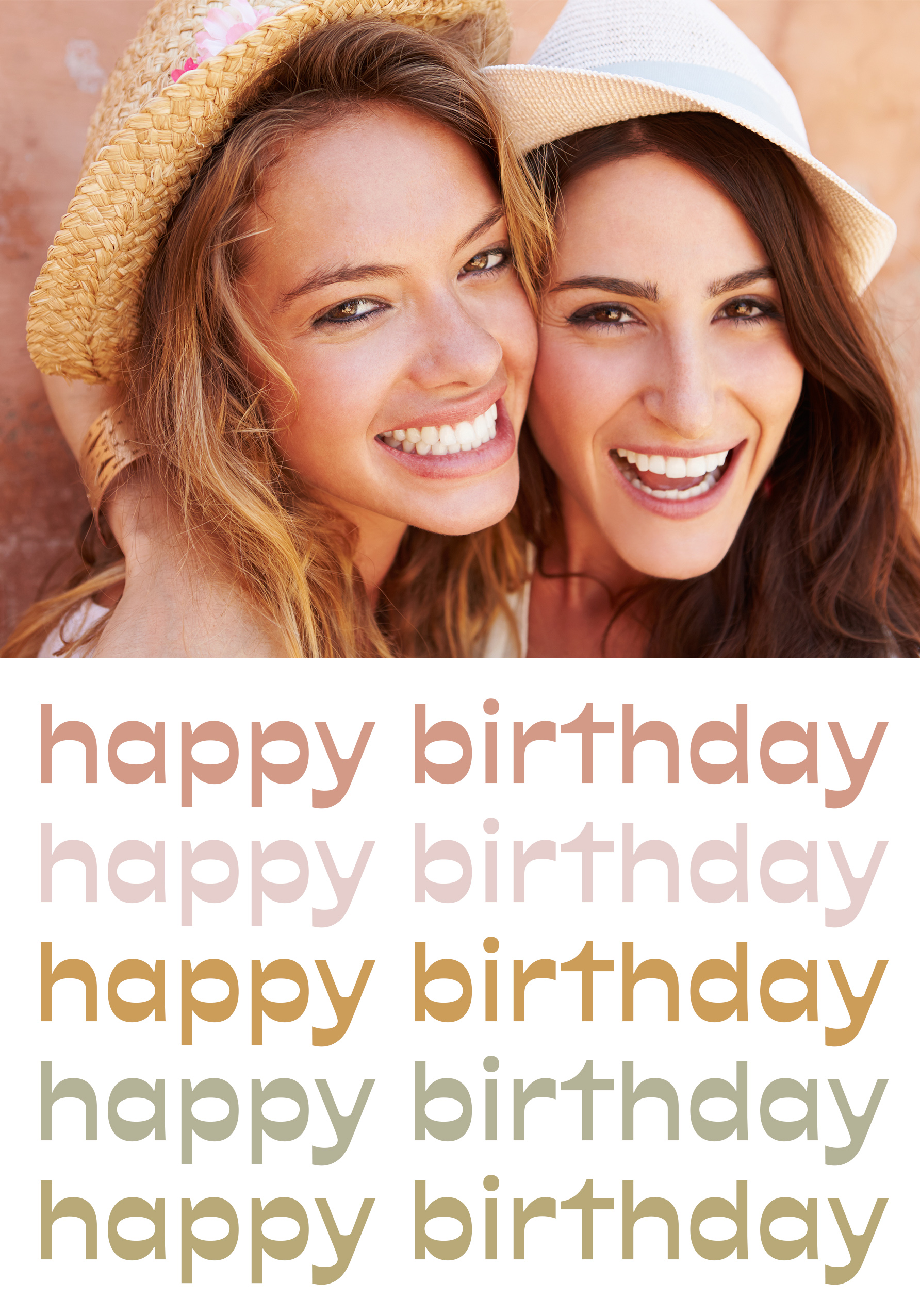 Photograph of Boho Happy Birthday Personalised Card
