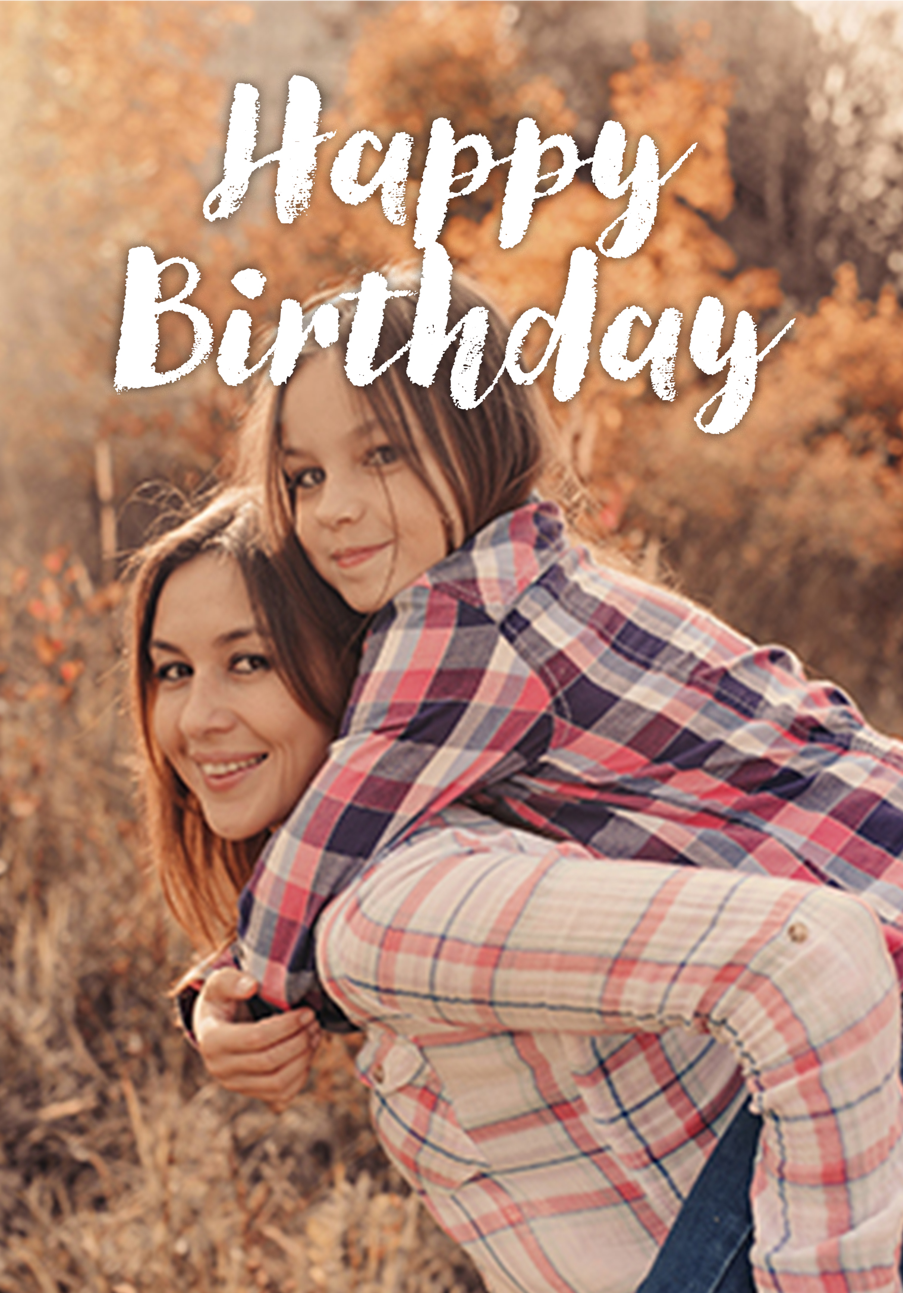 Photograph of Happy Birthday Photographic Personalised Card