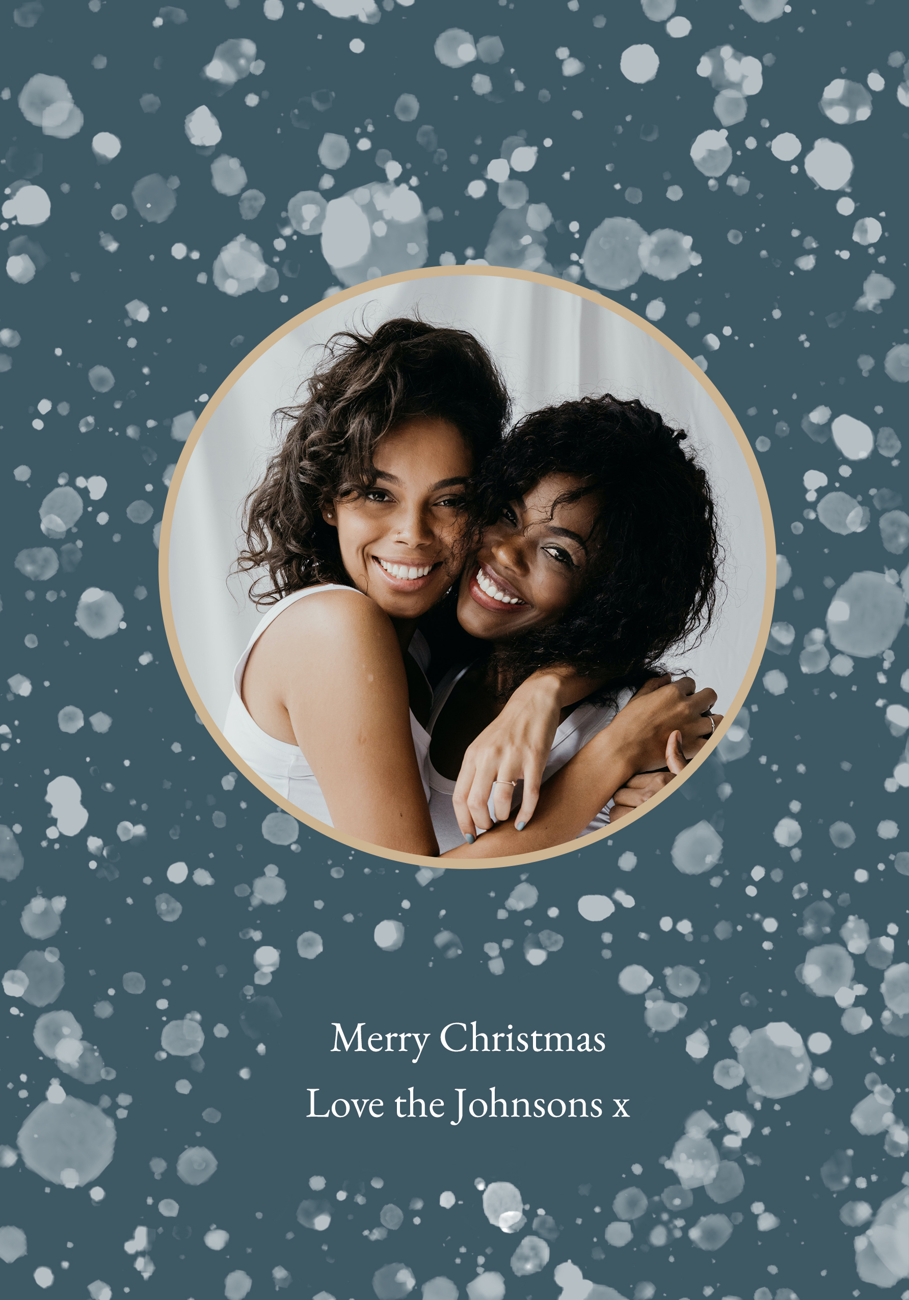 Photograph of Snowfall Christmas Personalised Card