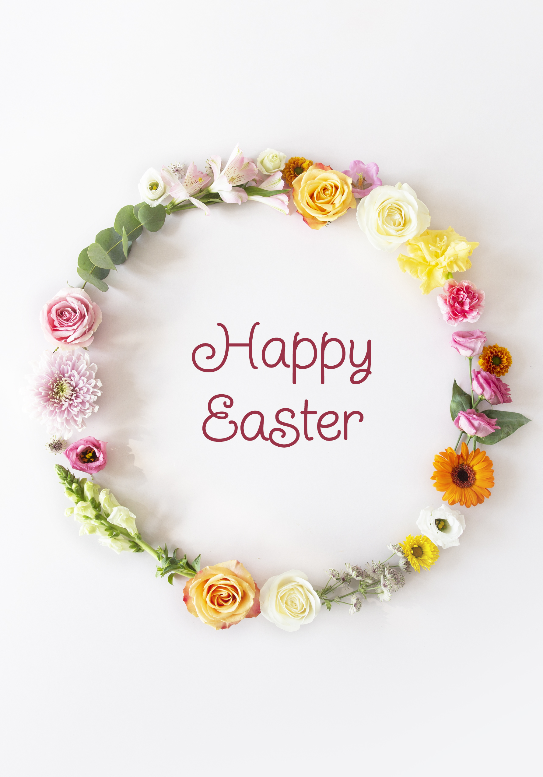 Photograph of Spring Floral Wreath Personalised Card