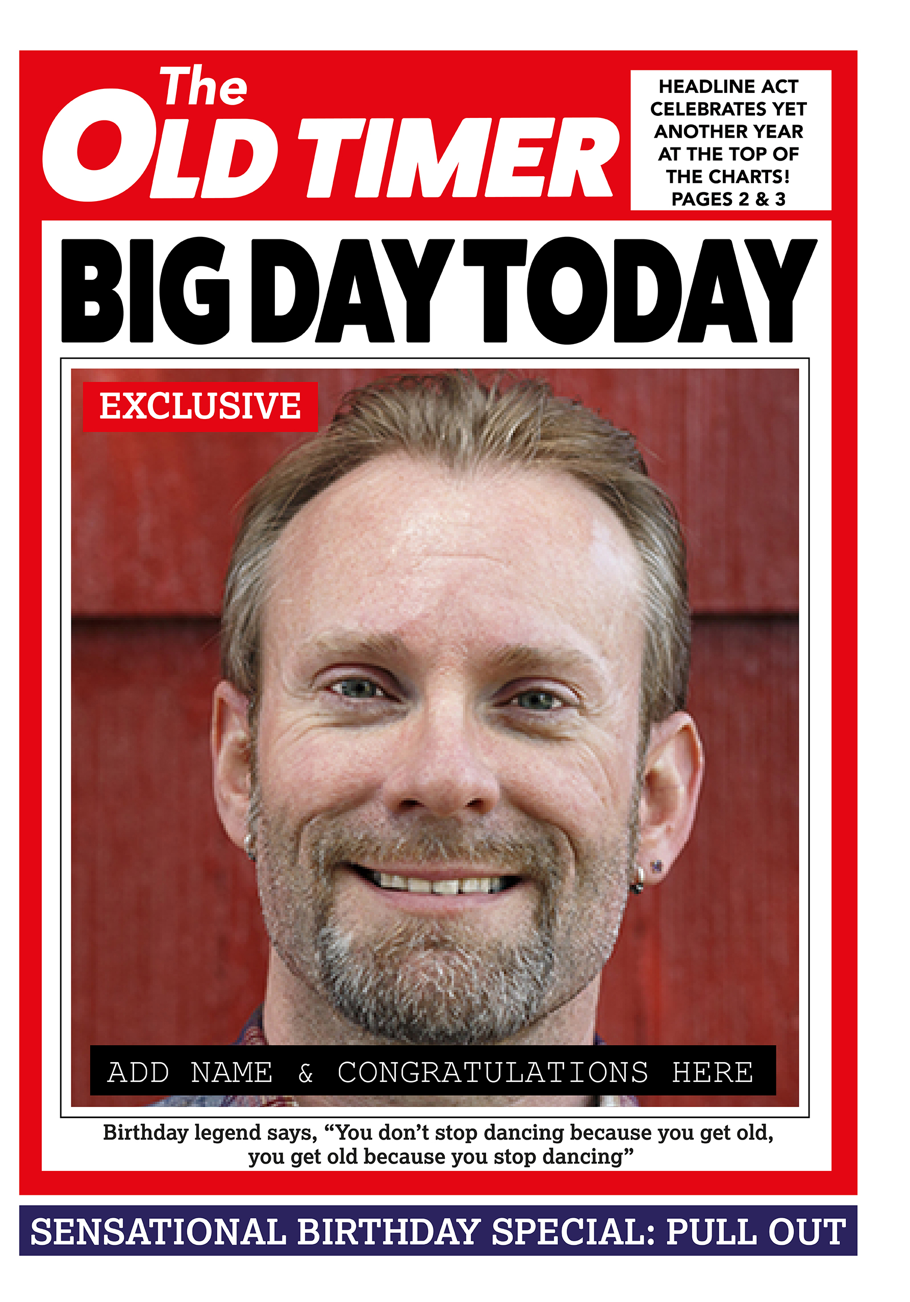 Photograph of Tabloid Birthday