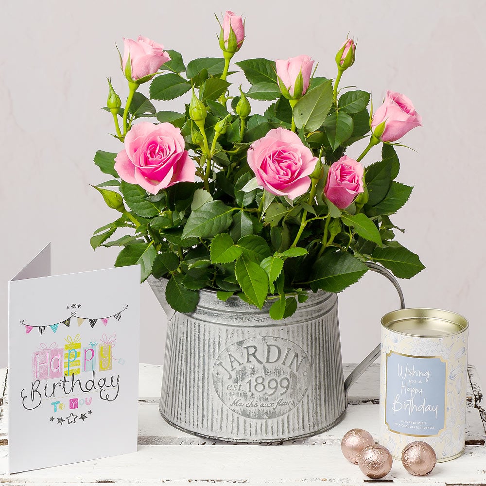 Happy Birthday Flower Basket