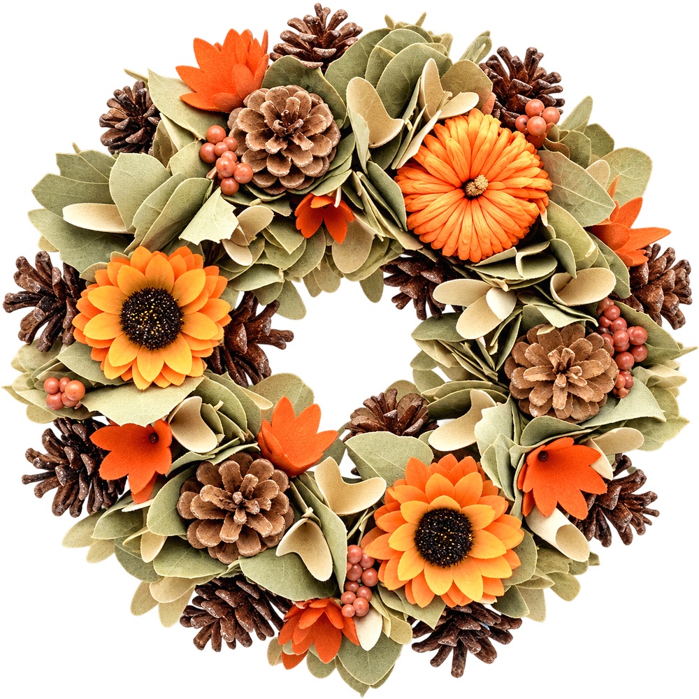 Photograph 2 of Golden Glad Wreath